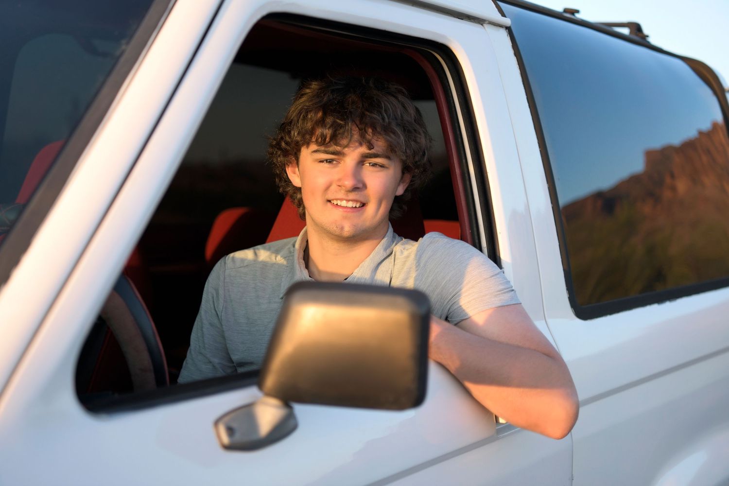 Arizona Desert Vintage Truck Senior Graduation Photos Teenage boy portraits Phoenix Mesa Salt River Apache Junction