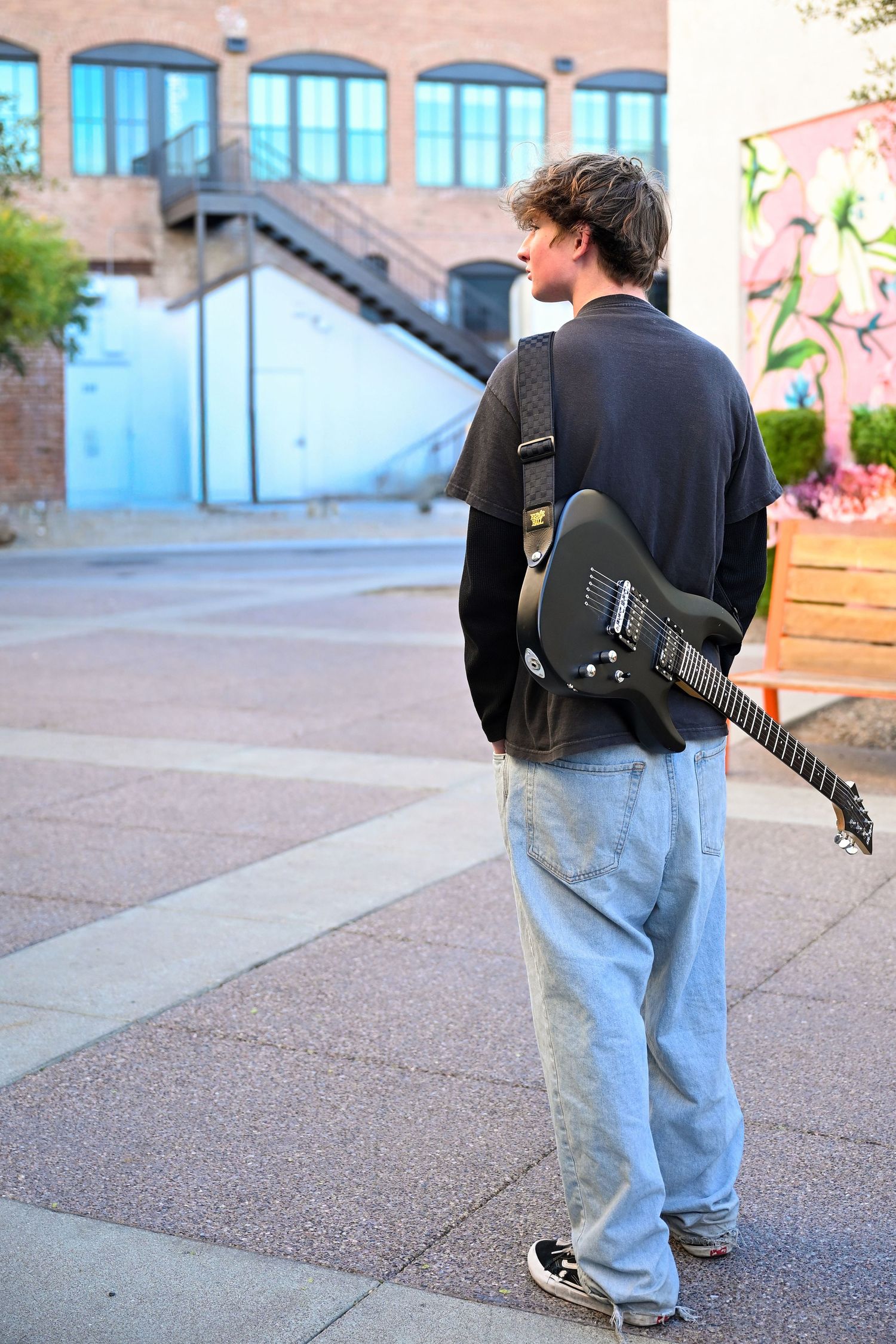 personal interest guitar portrait musician arizona downtown phoenix  downtown chandler senior graduation photos