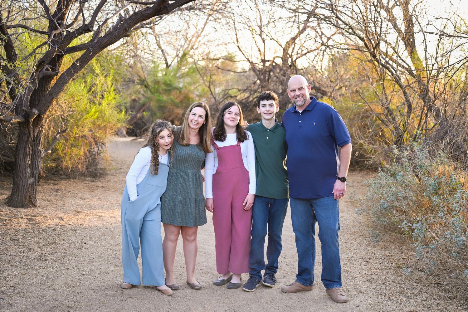 Siblings making silly faces in an autumn-themed Family Arizona outdoor photoshoot