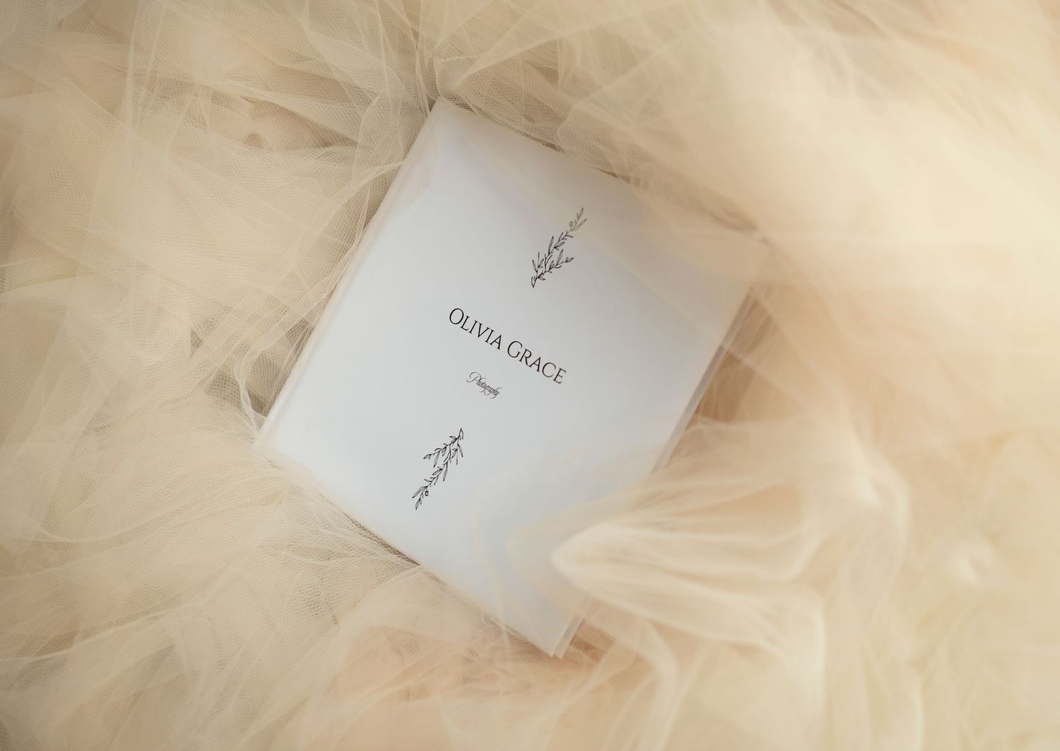 Photo album printed for sale with Olivia Grace Photography written on the luxury print cover in Arizona