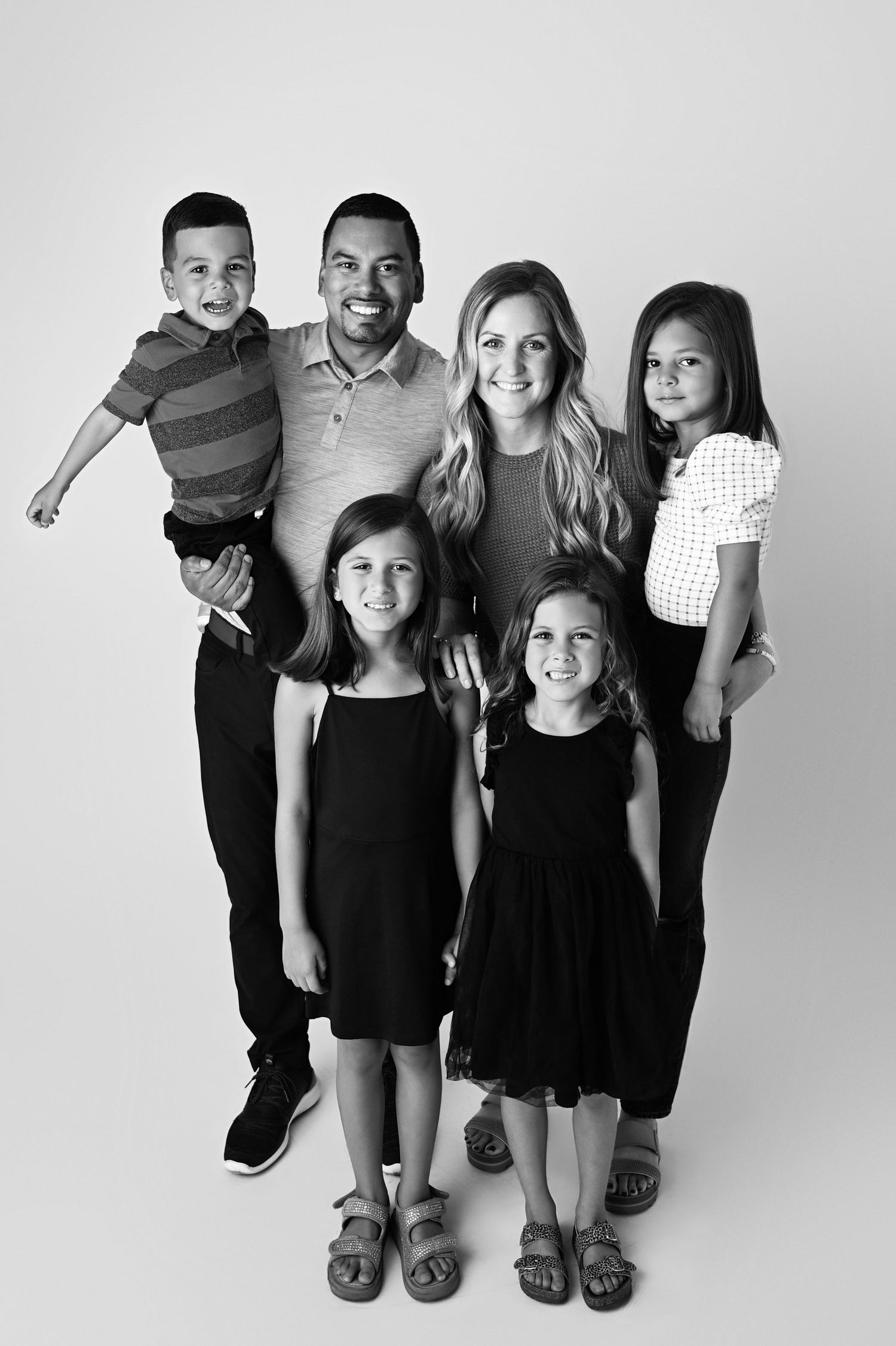 Large Family Photoshoot Studio natural simple candid posed image arizona