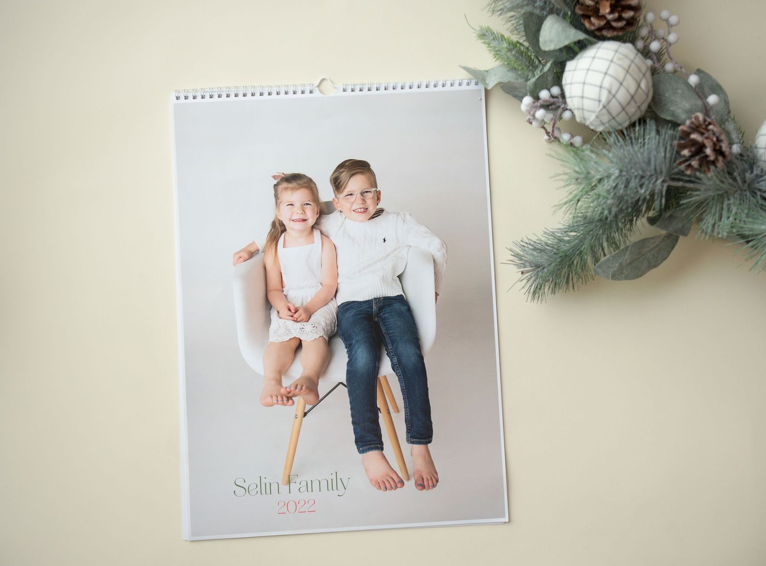 A custom made printed calendar for clients