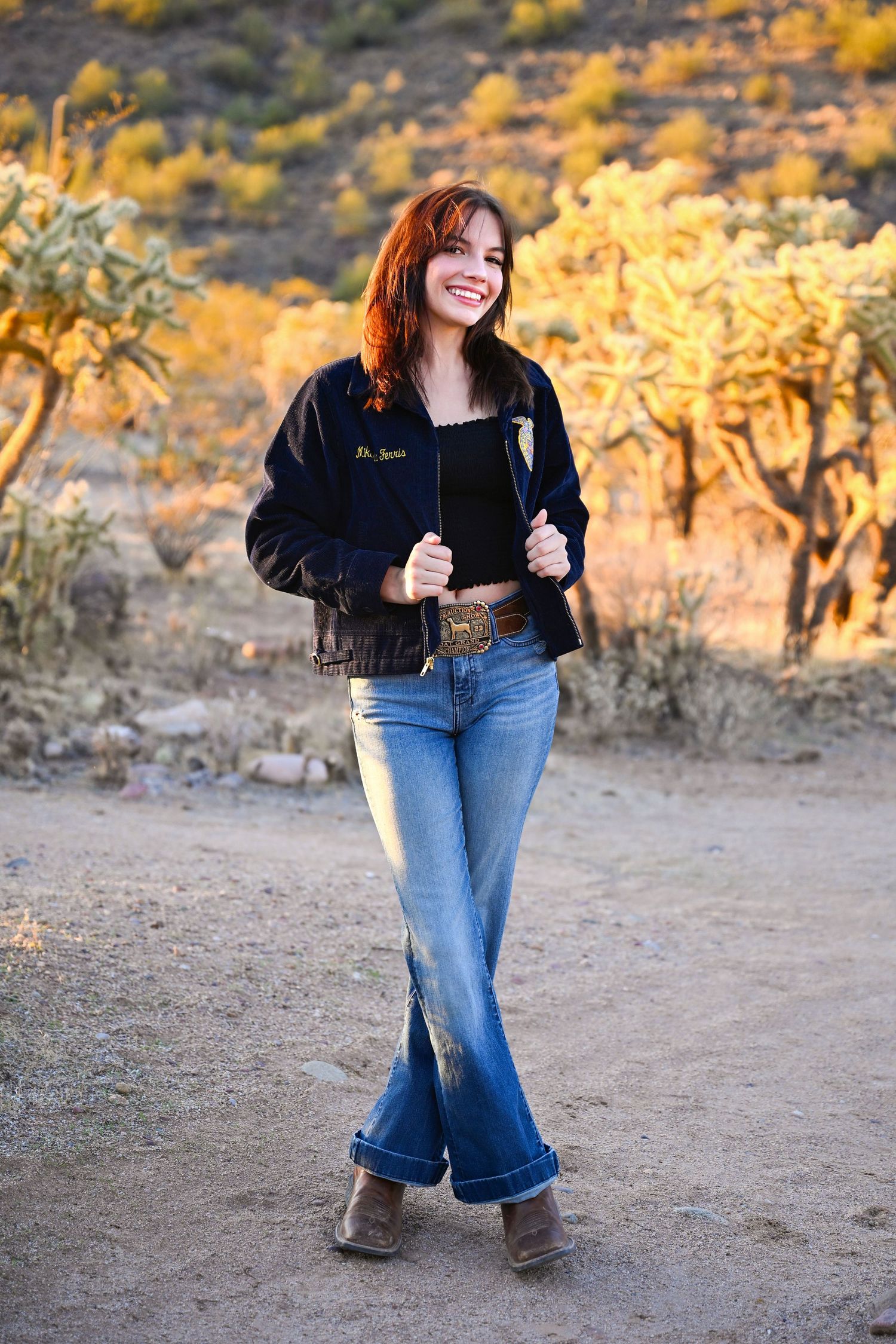 Young Woman FFA Senior Photography Graduation Photos Salt River Arizona Desert Mesa Usery Mountain Cactus photos