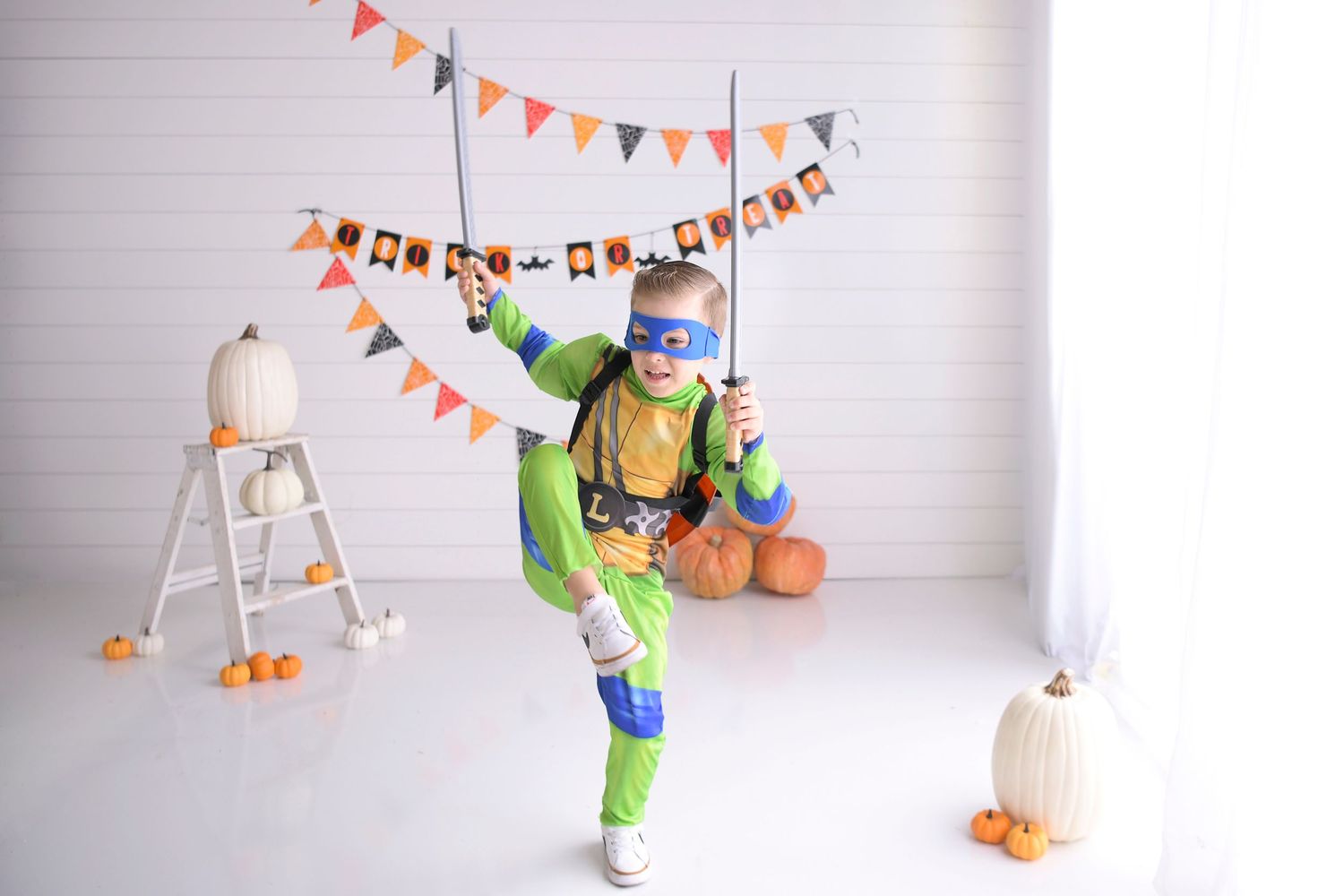 Ninja Turtle Natural light Costume Halloween Mini session for kids in Arizona AZ