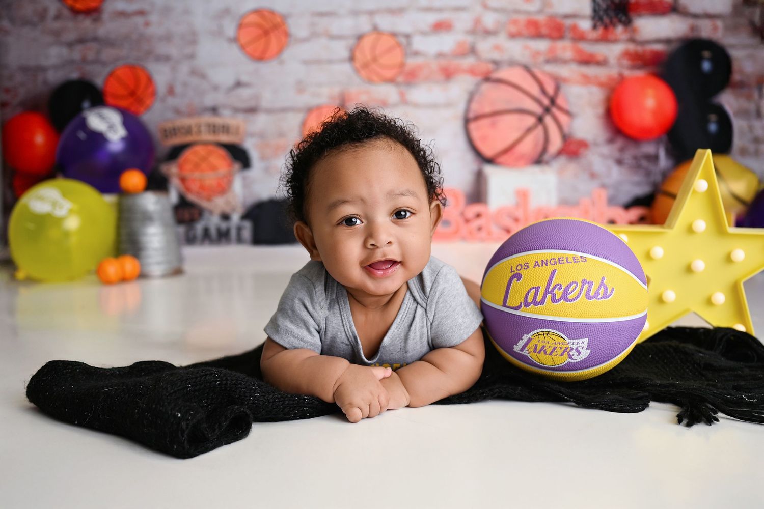 Phoenix Suns LA Lakers baby milestone photography AZ