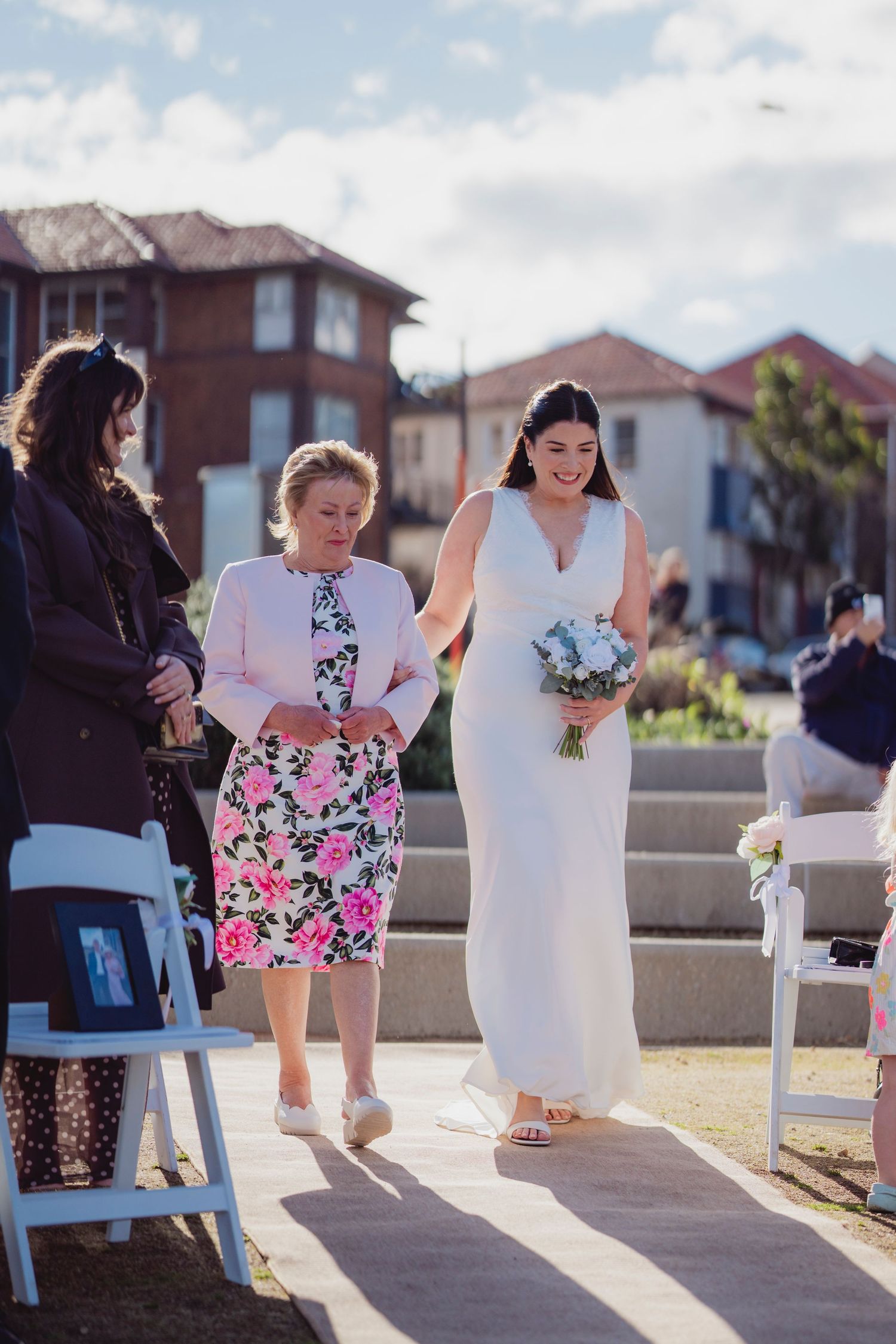 Sydney civil wedding ceremony at Blues Point Reserve, capturing the couple's romantic vows, candid moments and stunning Sydney Harbour views