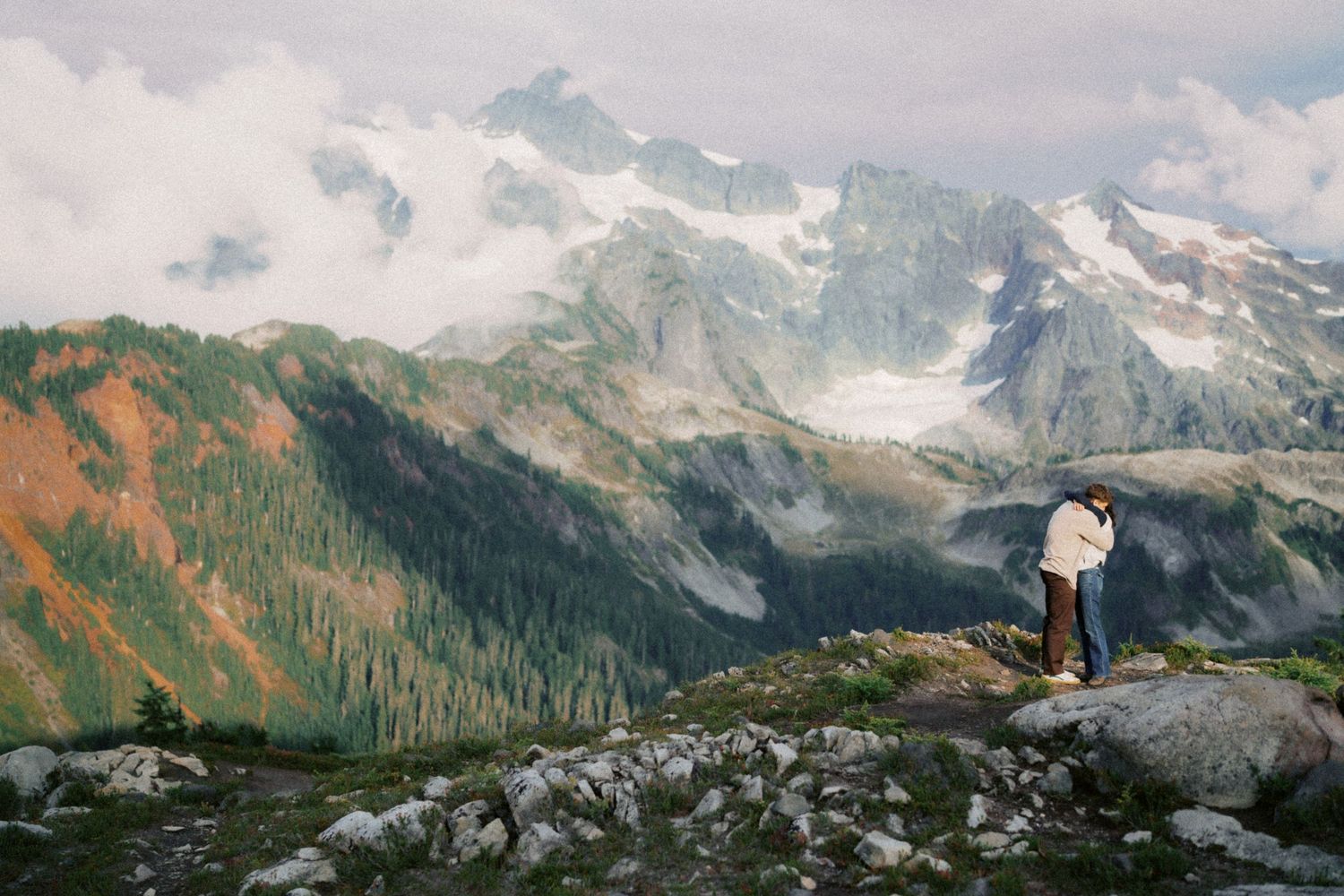 One figure on the open ridge gives the scale of Artist Point, proposal photographer, Mt Baker