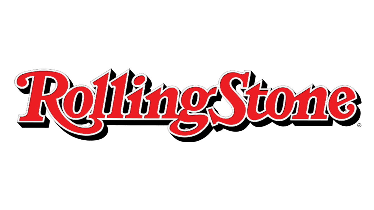 Rolling Stone magazine logo in bold red and black lettering on a white background.