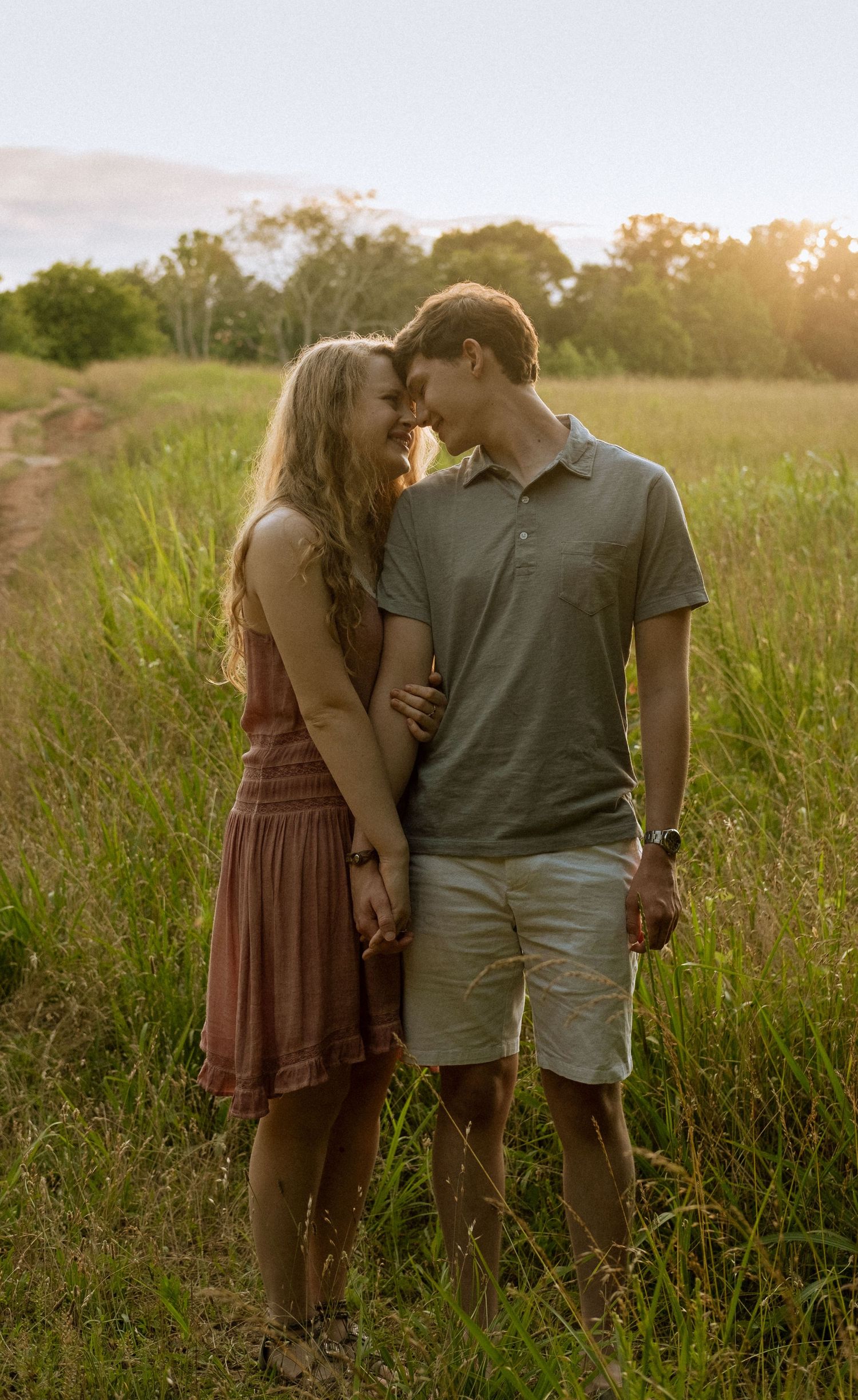 Photo of a couple at golden hour in Georgia