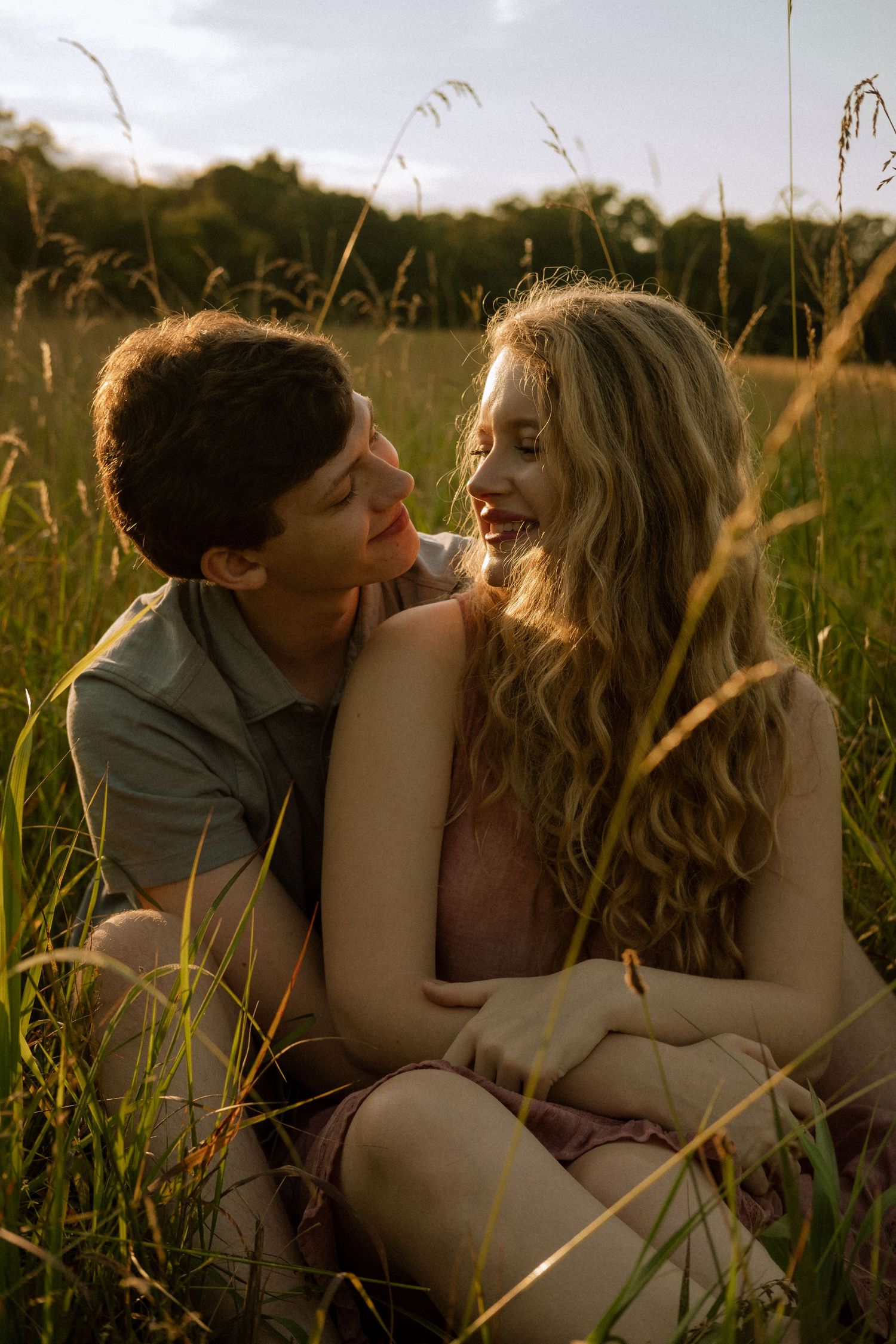 Photo of a couple at golden hour in Georgia