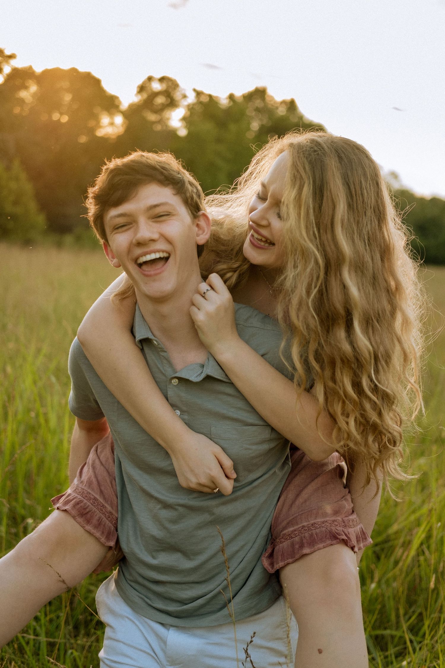 Photo of a couple at golden hour in Georgia