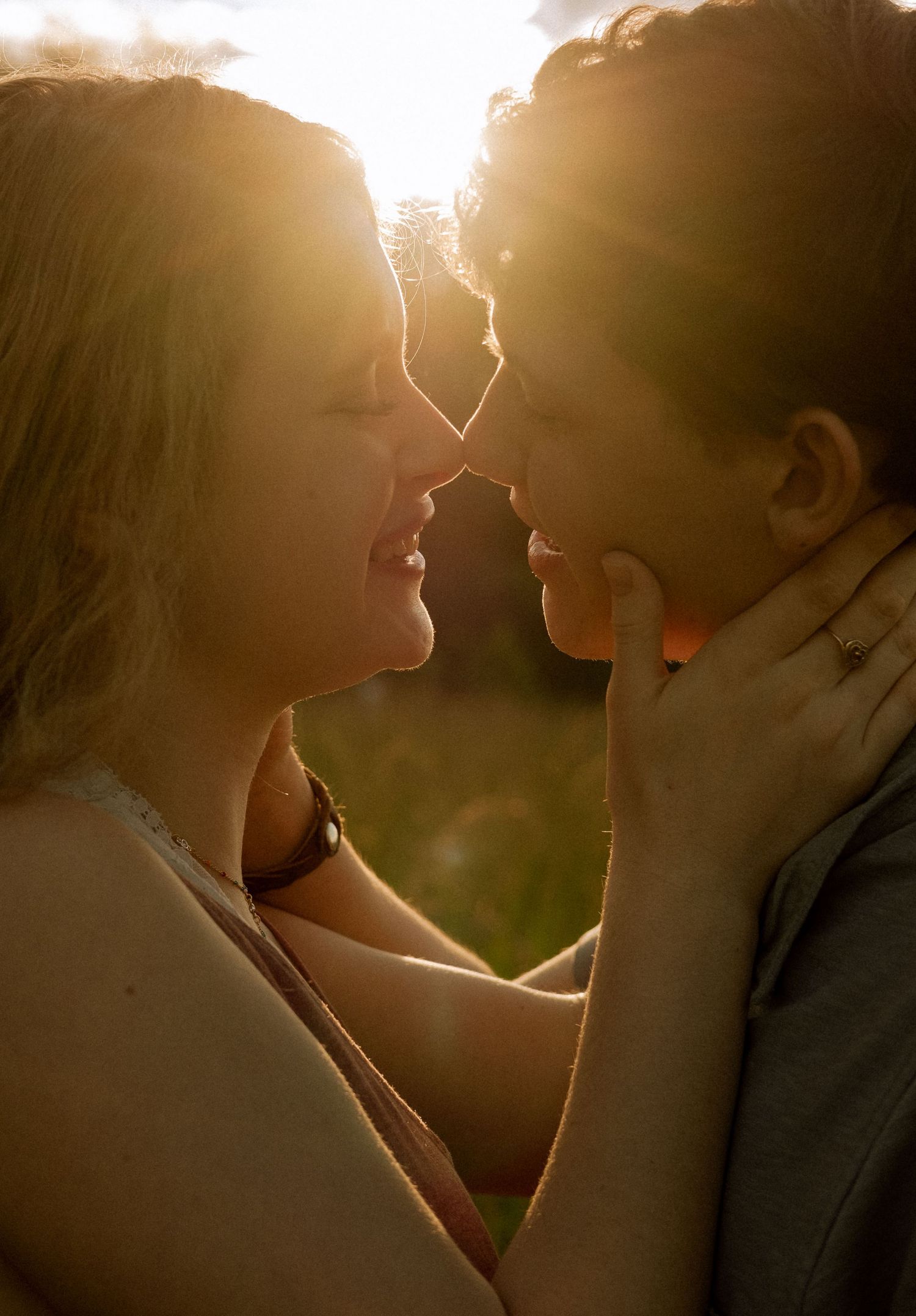 Photo of a couple at golden hour in Georgia