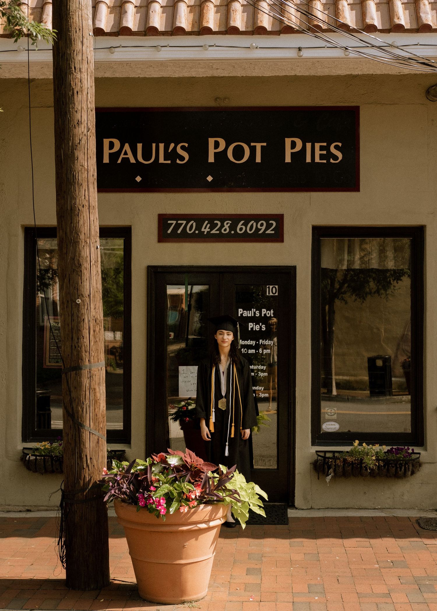 Photo of a high school graduate at Marietta Square