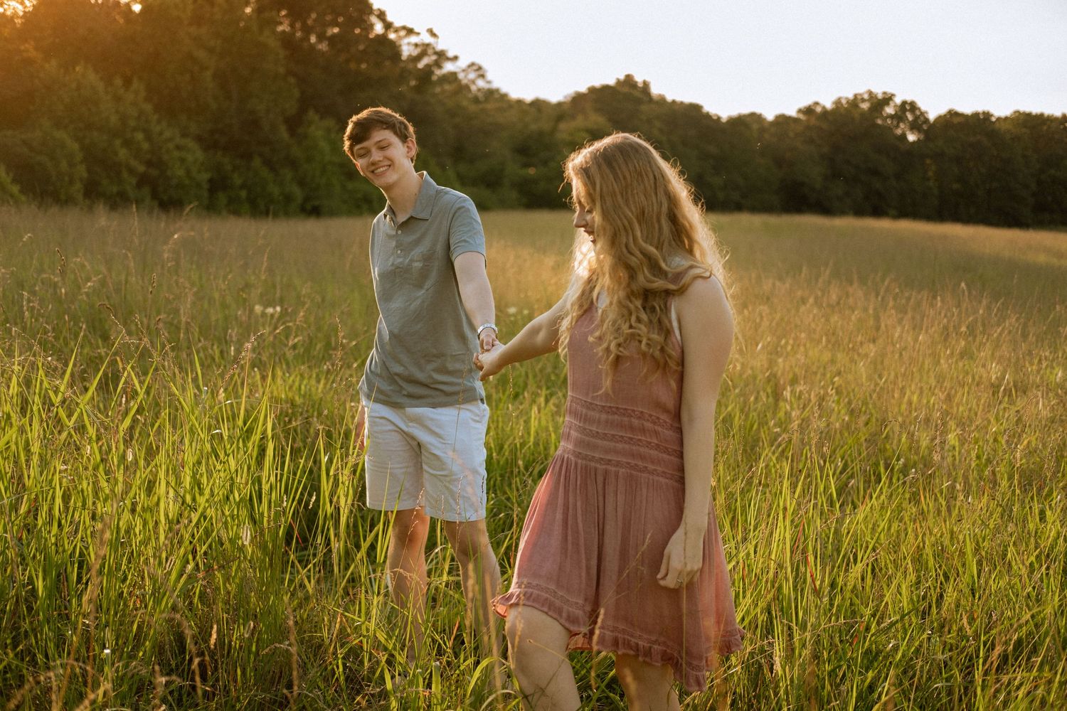 Photo of a couple at golden hour in Georgia