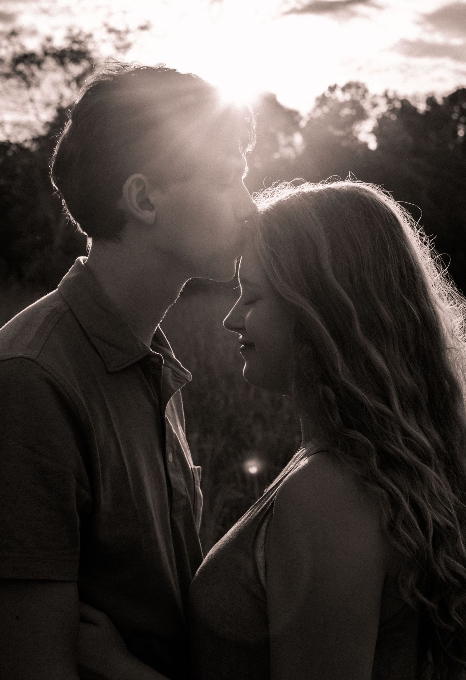 Photo of a couple at golden hour in Georgia