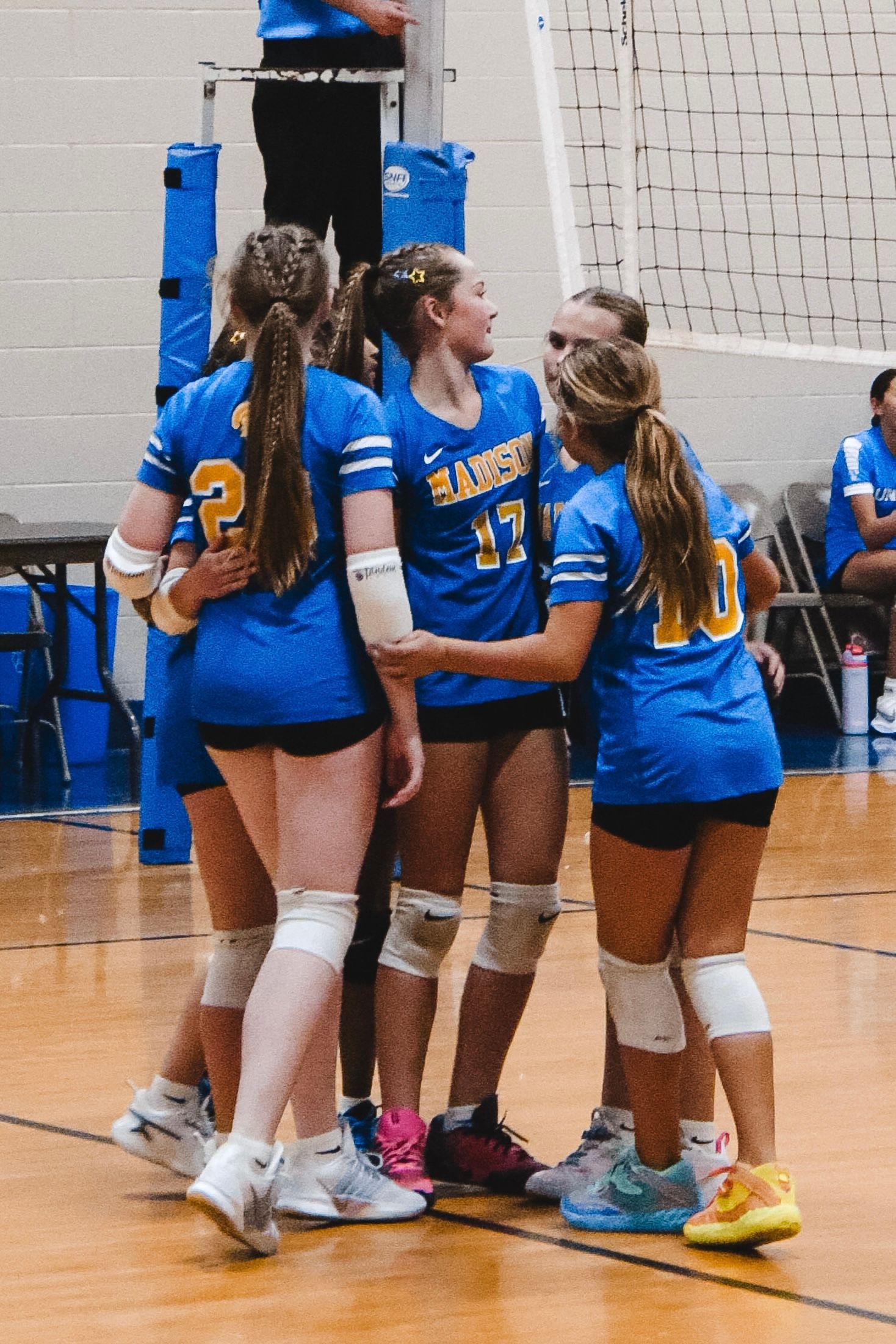 Another group hug for victory win.