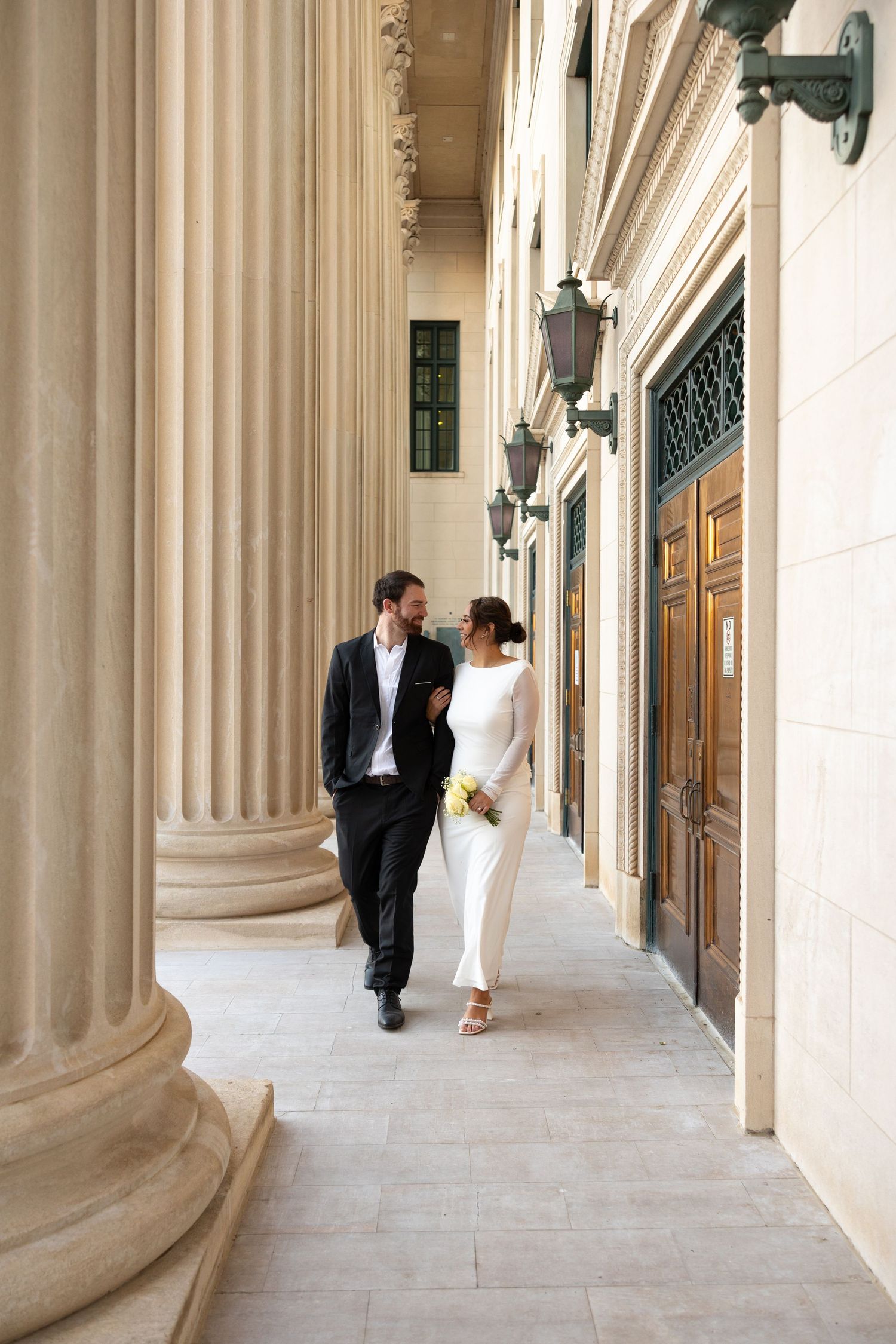 Elopement photo at the Charlotte District Attorney's Office by Rock Hill Wedding Photographer, Natalie Wilson