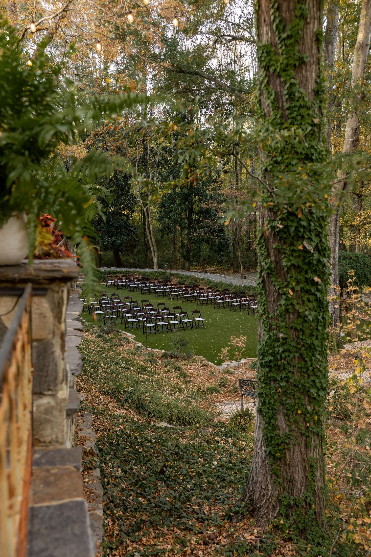 Ceremony site at The Historic Robertson Homestead taken by Rock Hill Wedding Photographer