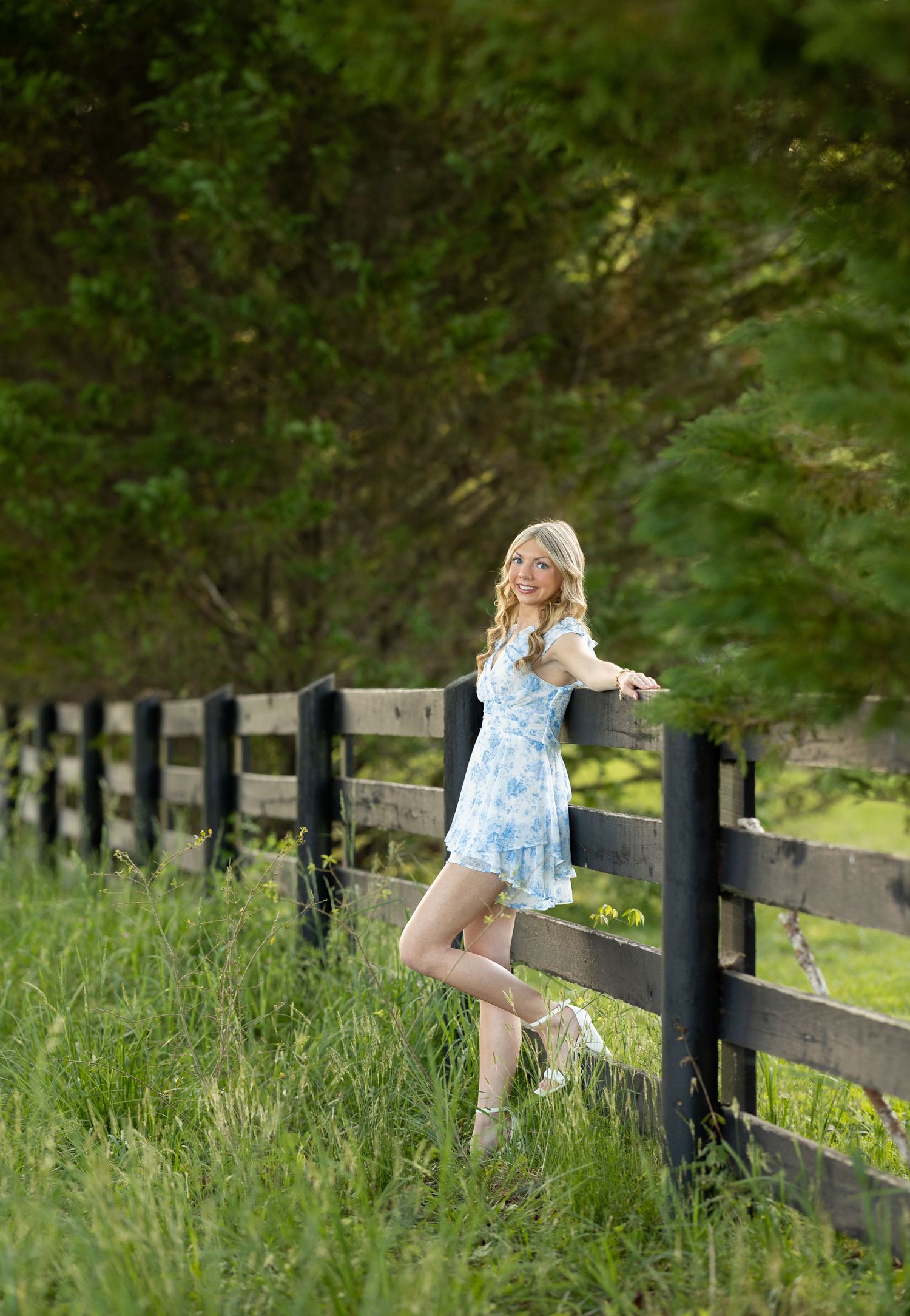 Senior portrait taken Five Blossoms Farm taken by Rock Hill Photographer