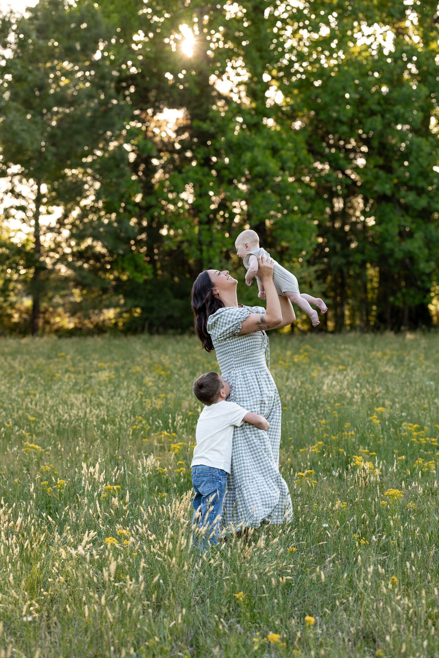 Portrait of a mother and children taken by Rock Hill Family Photographer