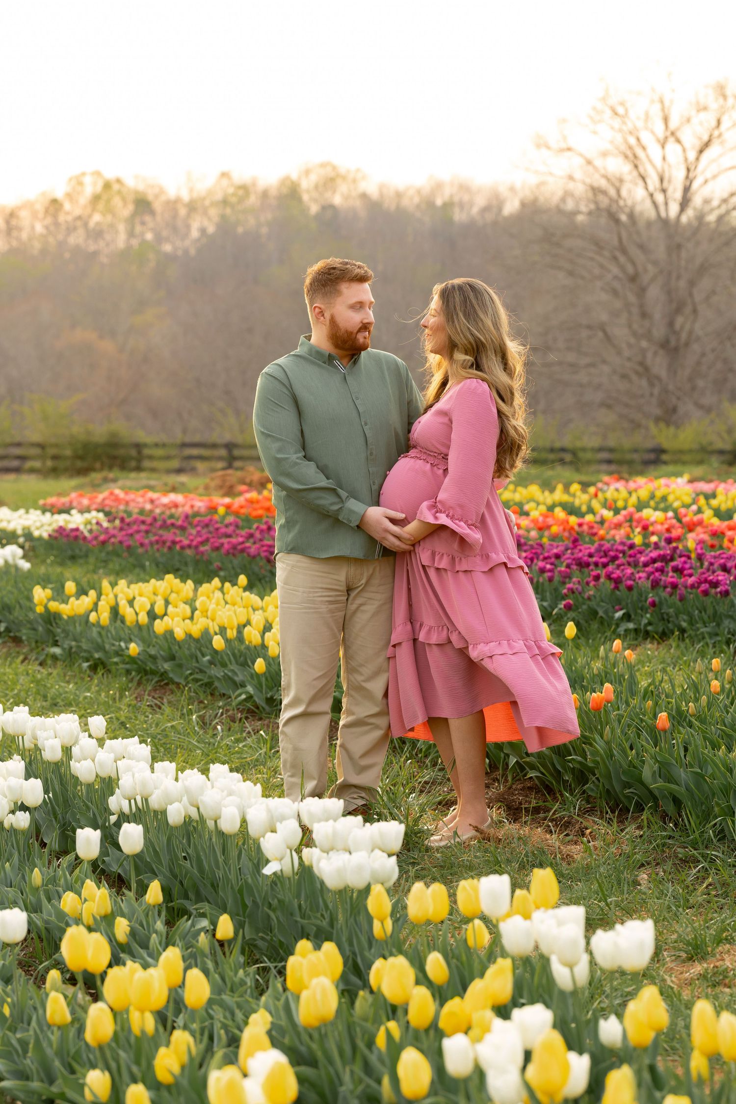 Maternity photo taken at Five Blossoms Farm by Rock Hill Photographer, Natalie Wilson Photo