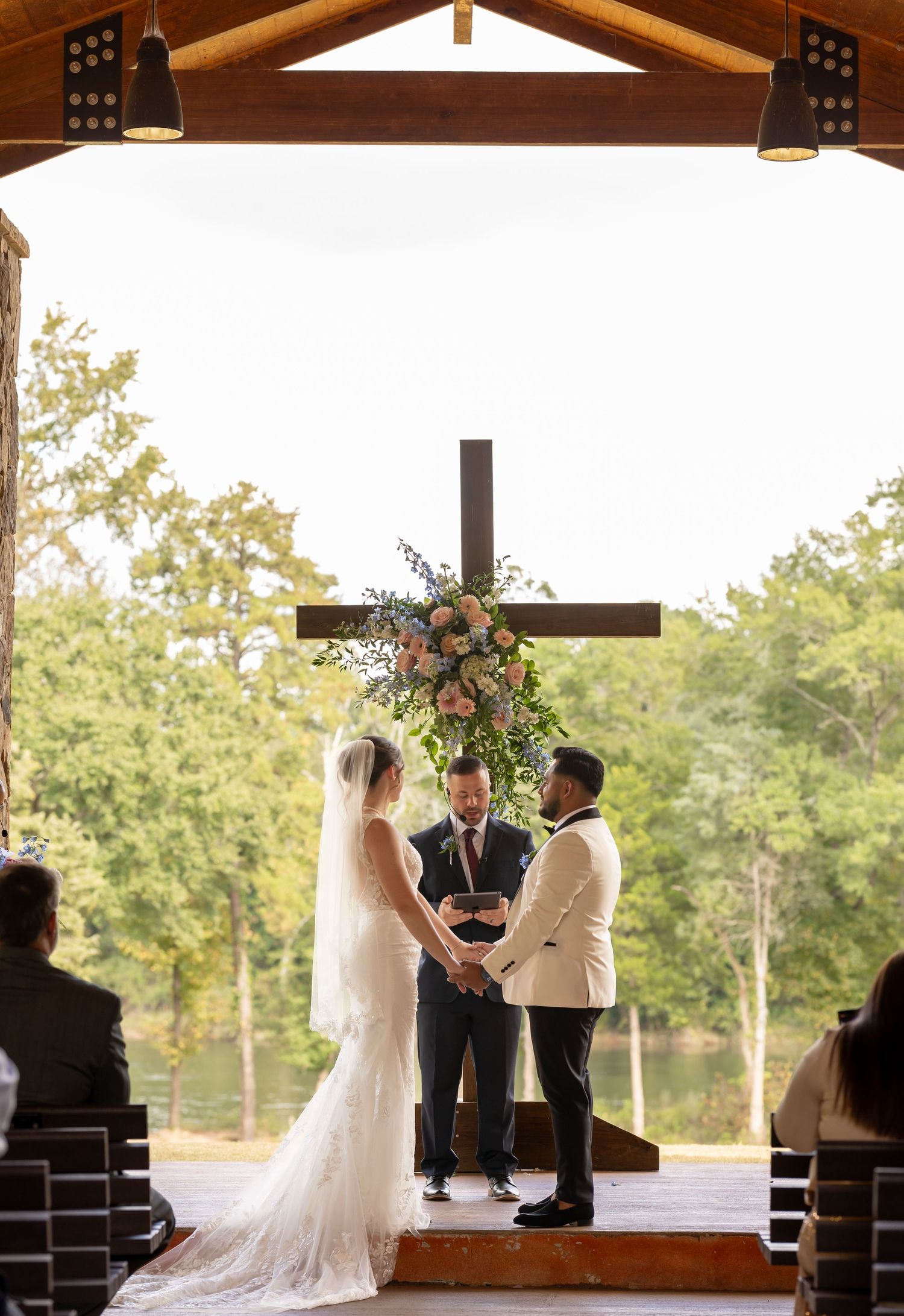 Beautiful wedding ceremony photo at the Living Water Chapel taken by Rock Hill Wedding Photographer, Natalie Wilson Photo