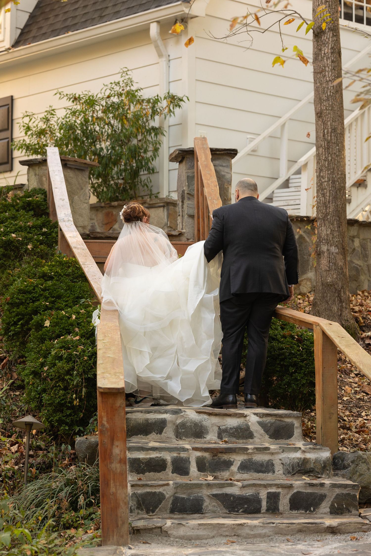 Bride and Groom at The Historic Robertson Homestead taken by Rock Hill Wedding Photographer