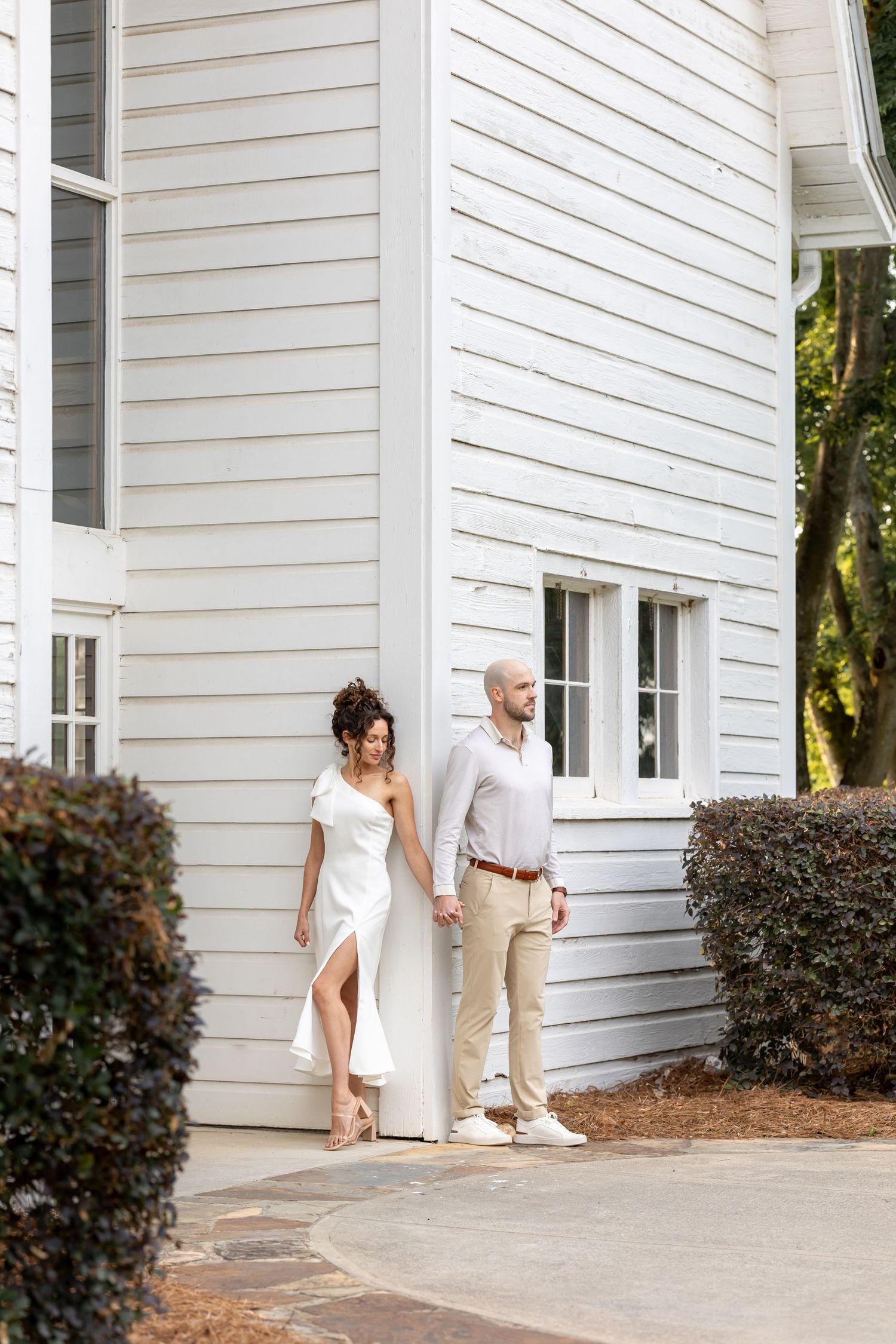 Photo taken by Fort Mill Photographer, Natalie Wilson of a bride and groom at The Dairy Barn at Anne Springs Greenway