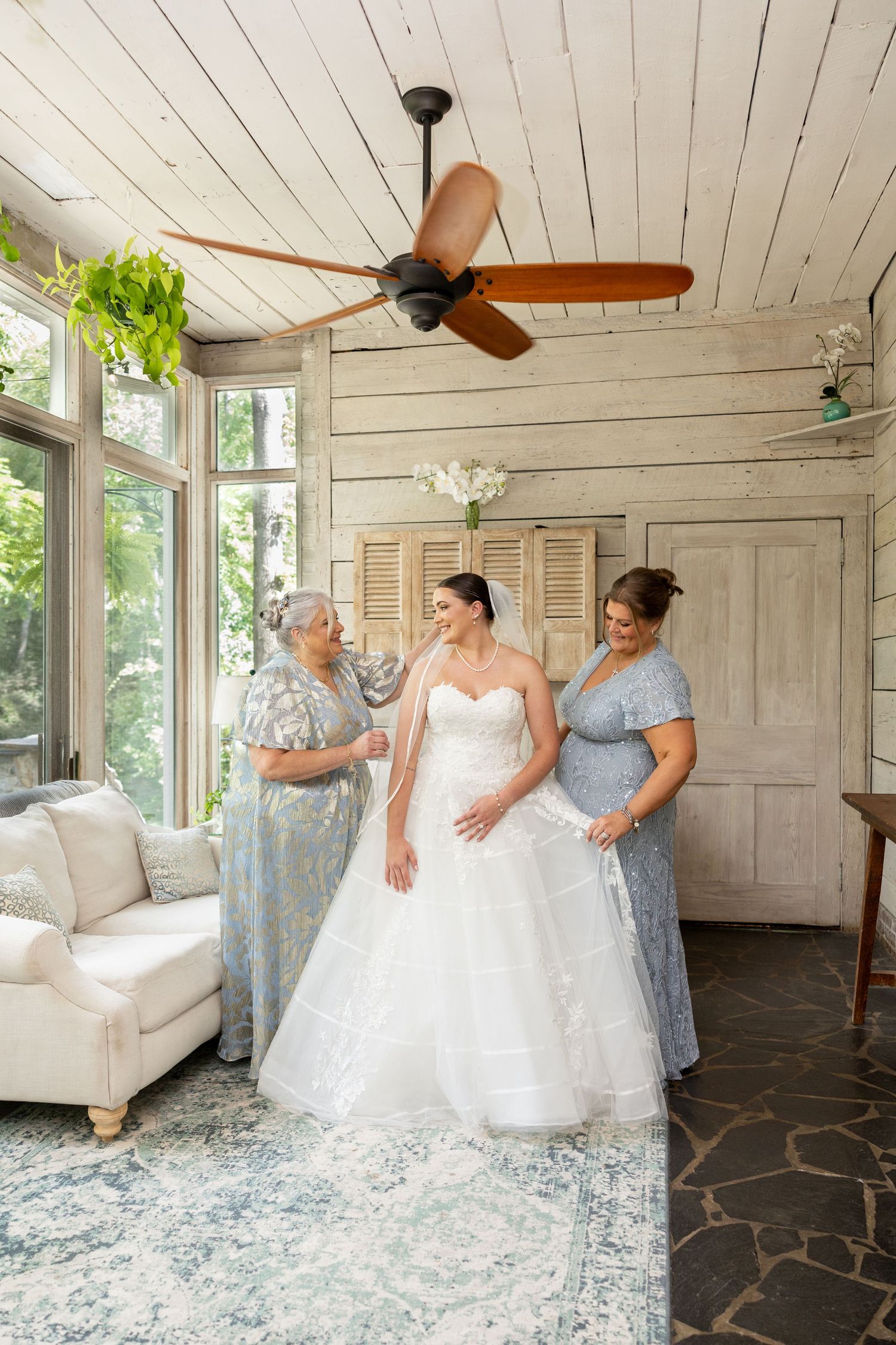 Photo of bride getting ready. Photo at The Historic Robertson Homestead by Rock Hill Photographer, Natalie Wilson