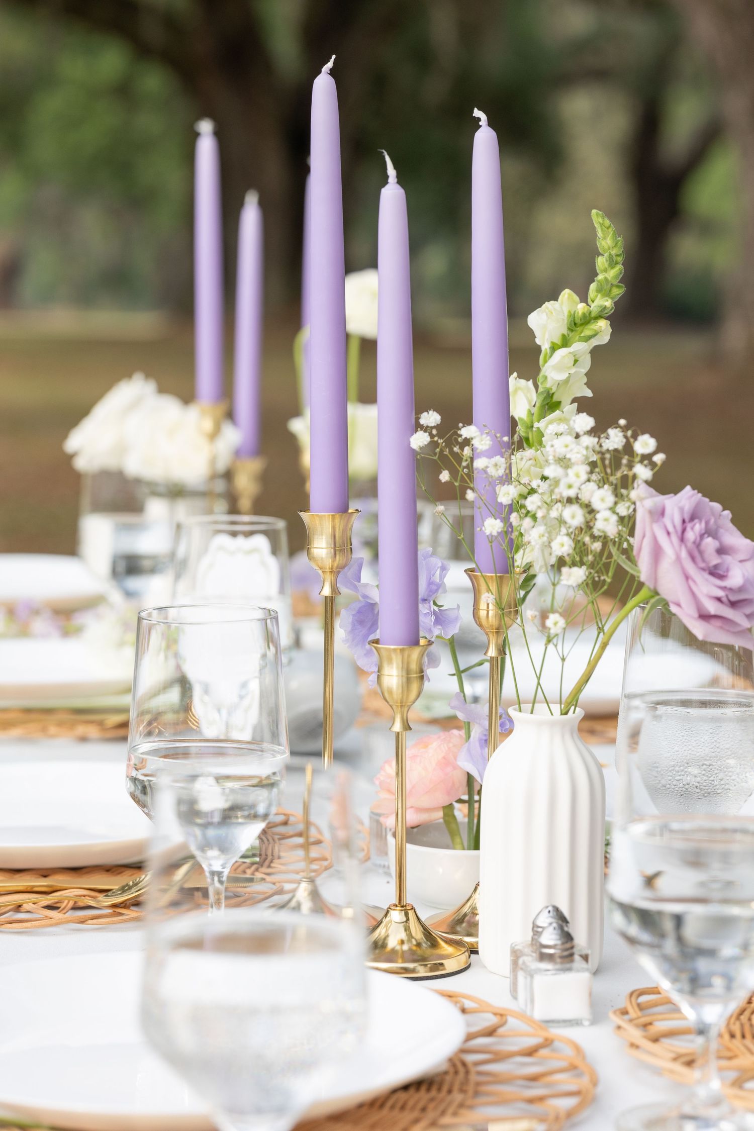 Wedding table scape taken by Rock Hill Photographer Natalie Wilson Photo.