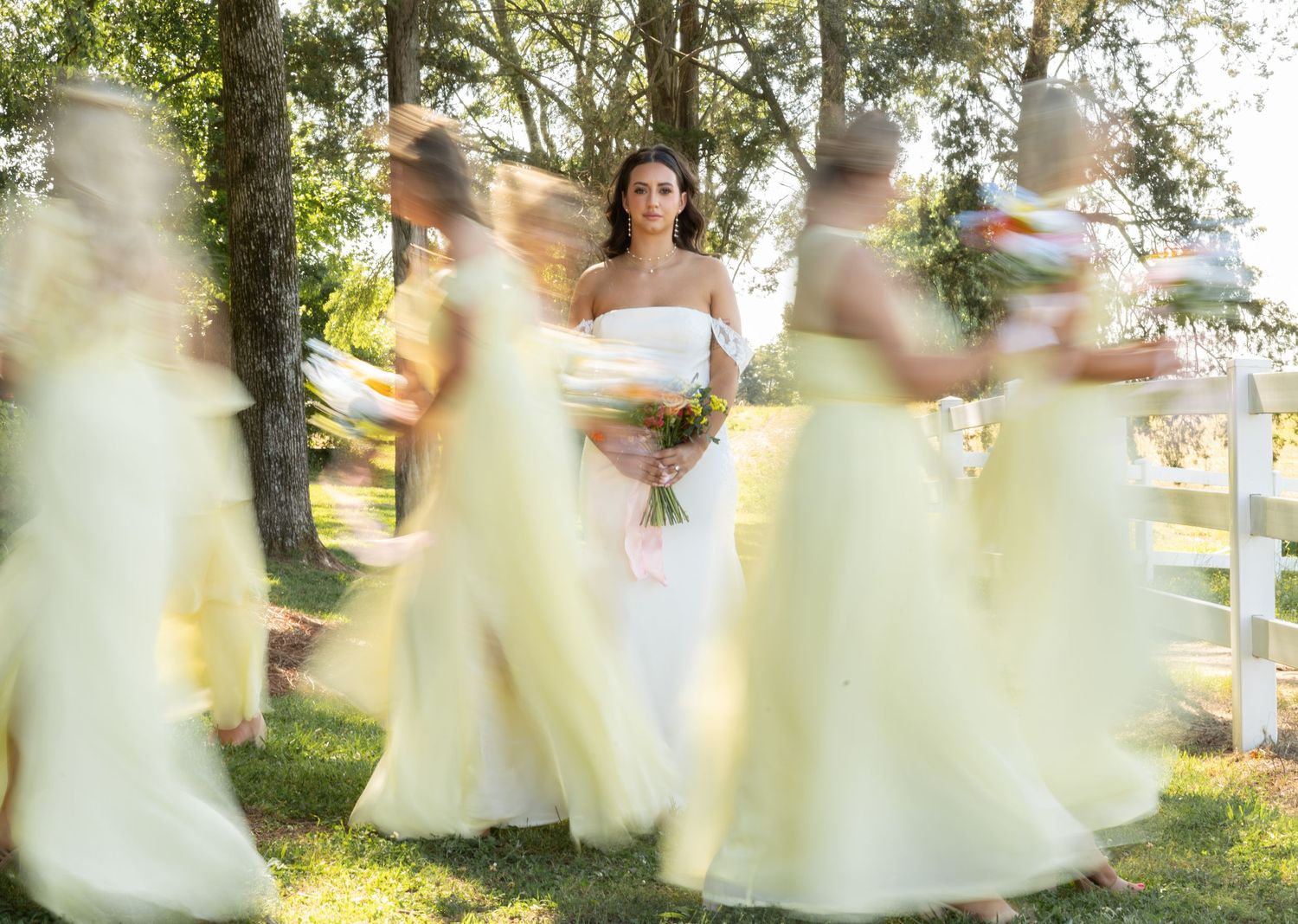 Bridal party at The Bins at Gaston Farm taken by Rock Hill Wedding Photographer