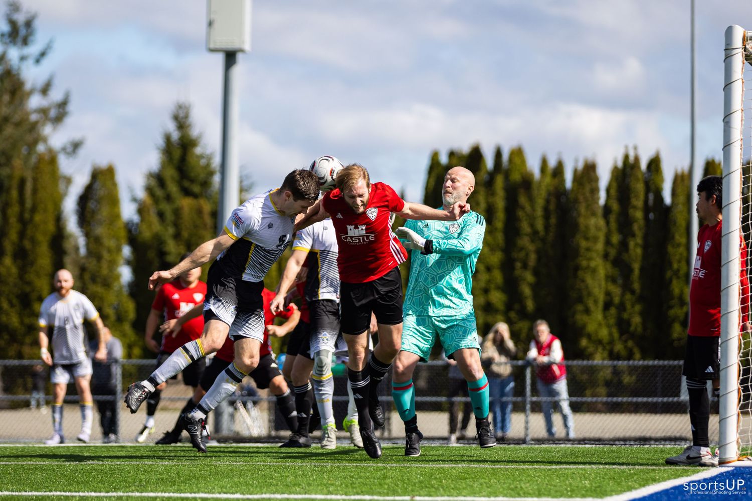 Football match action photography