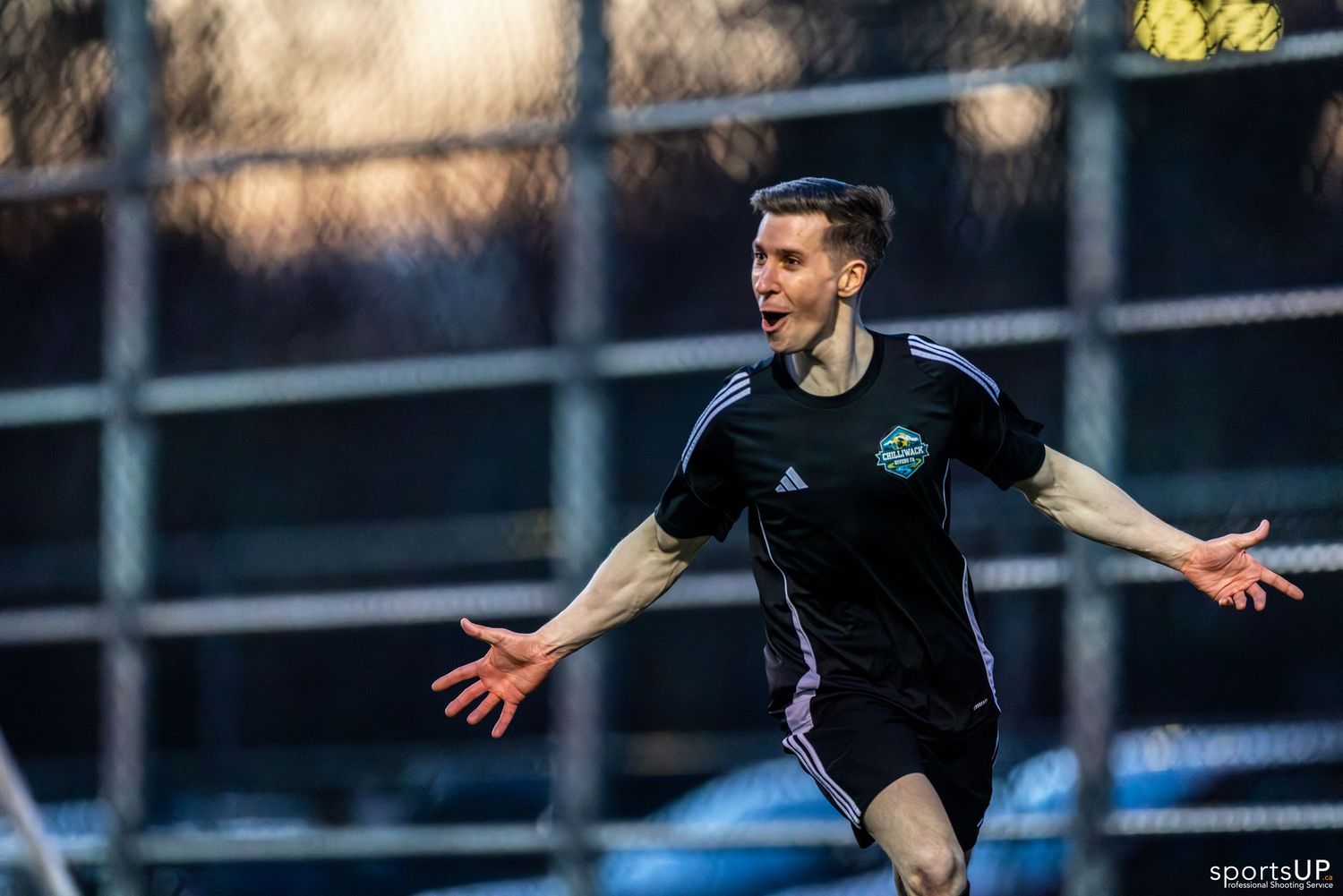 Football match action photography