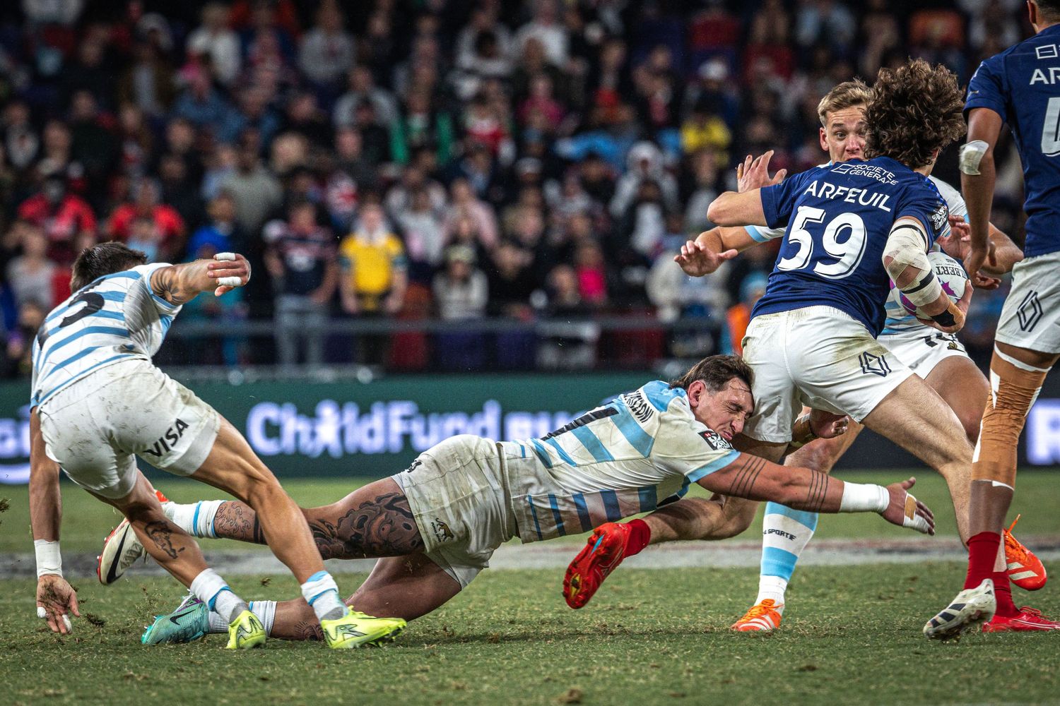 Rugby 7s match action photography