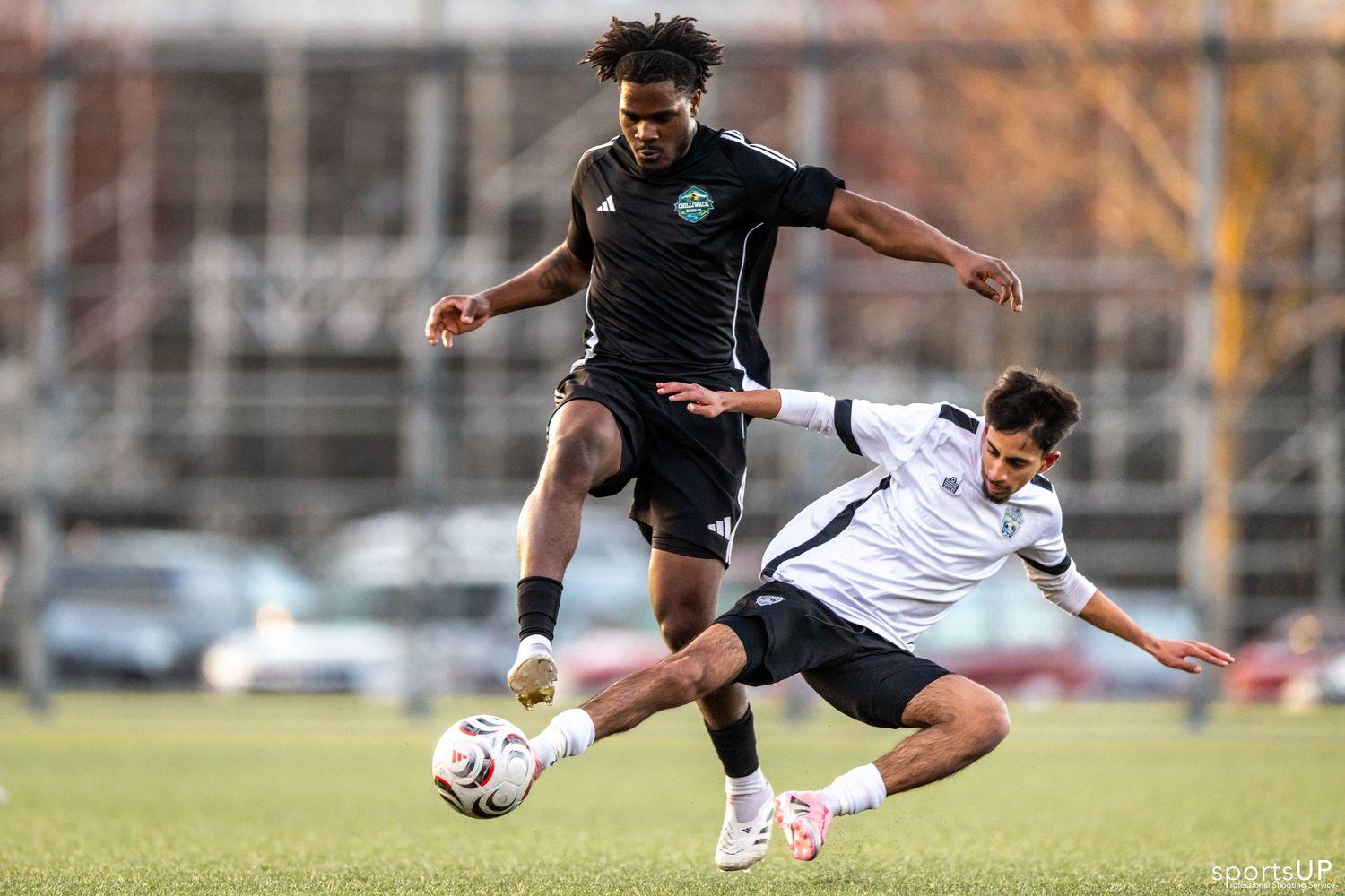 Football match action photography