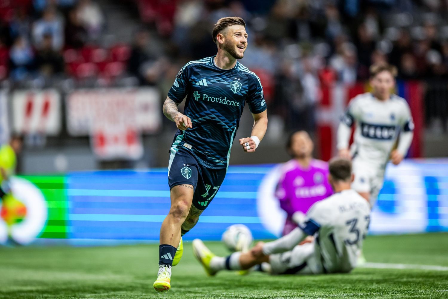 Football match action photography