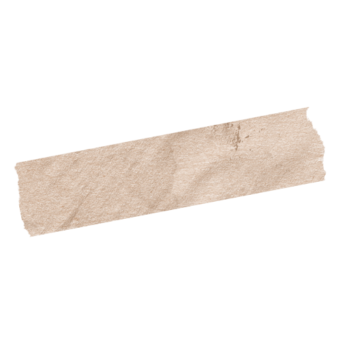 A long strip of tan masking tape or decorative washi tape with slight texture shown against a dark background.
