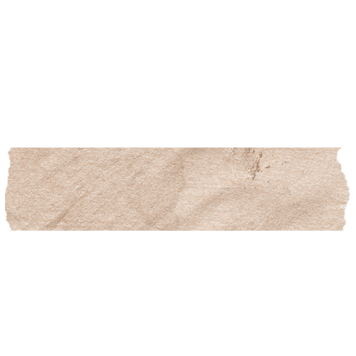 A worn beige masking tape strip with slightly rough edges isolated on black background.