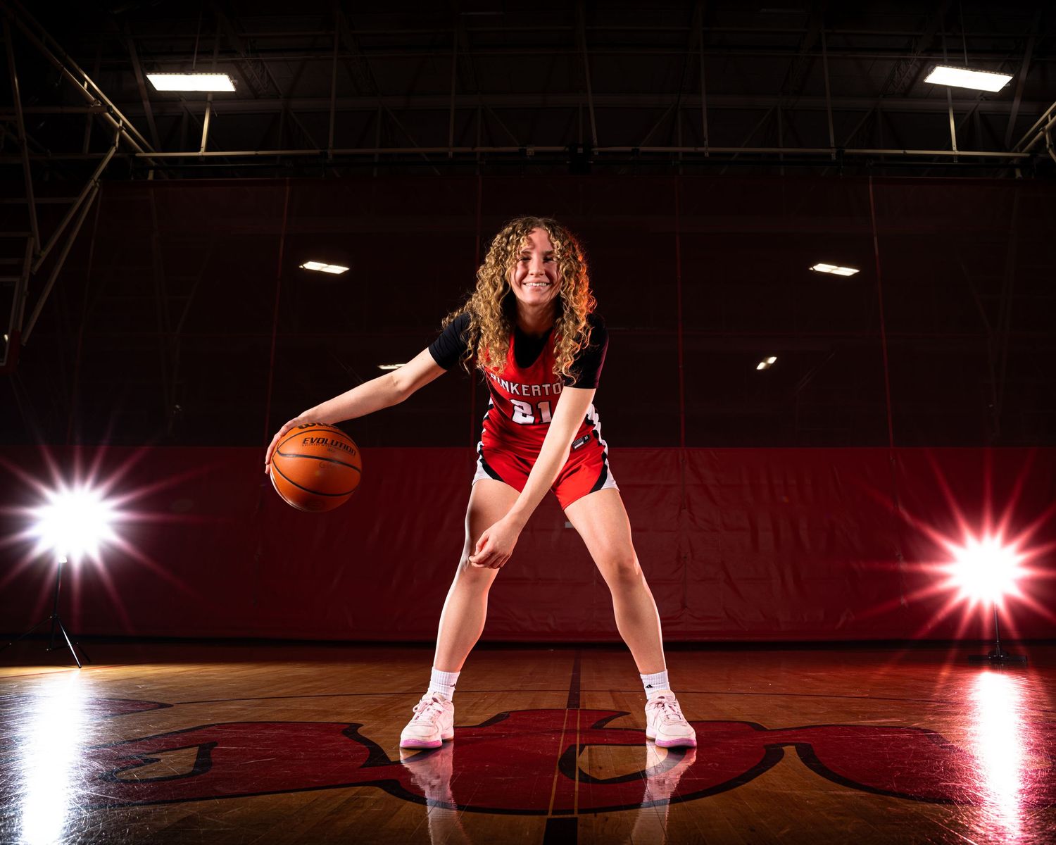 Pinkerton Academy Astros girls Basketball Fv3 Media sports photography Media Day photoshoot and creative portrait session in New Hampshire