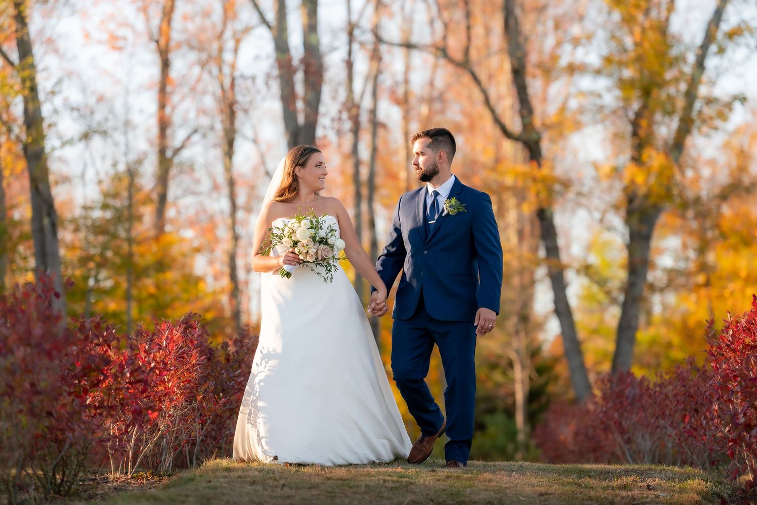 Fv3 Media New Hampshire wedding Photography Videography Photography bride and groom share intimate moment at sunset after an elegant