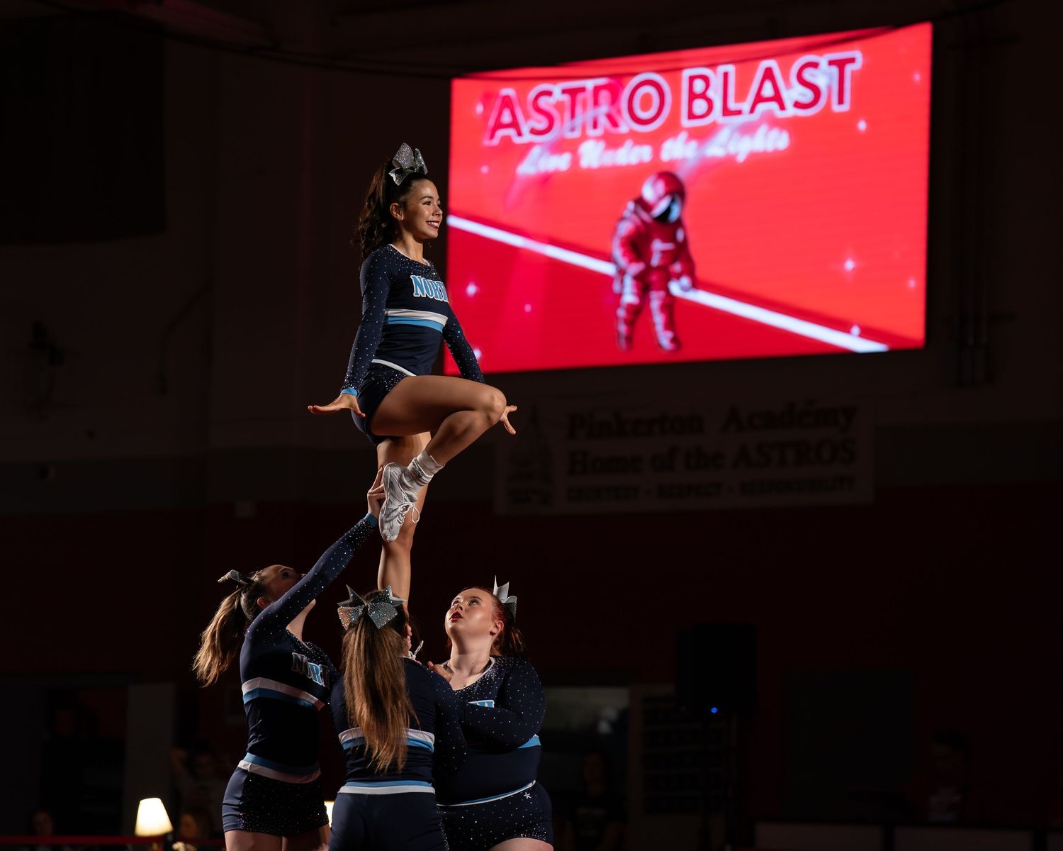 Fv3 Media LLC Athlete Ambassador Suejailey Leduc cheerleader for Nashua North high school in Nashua New Hampshire