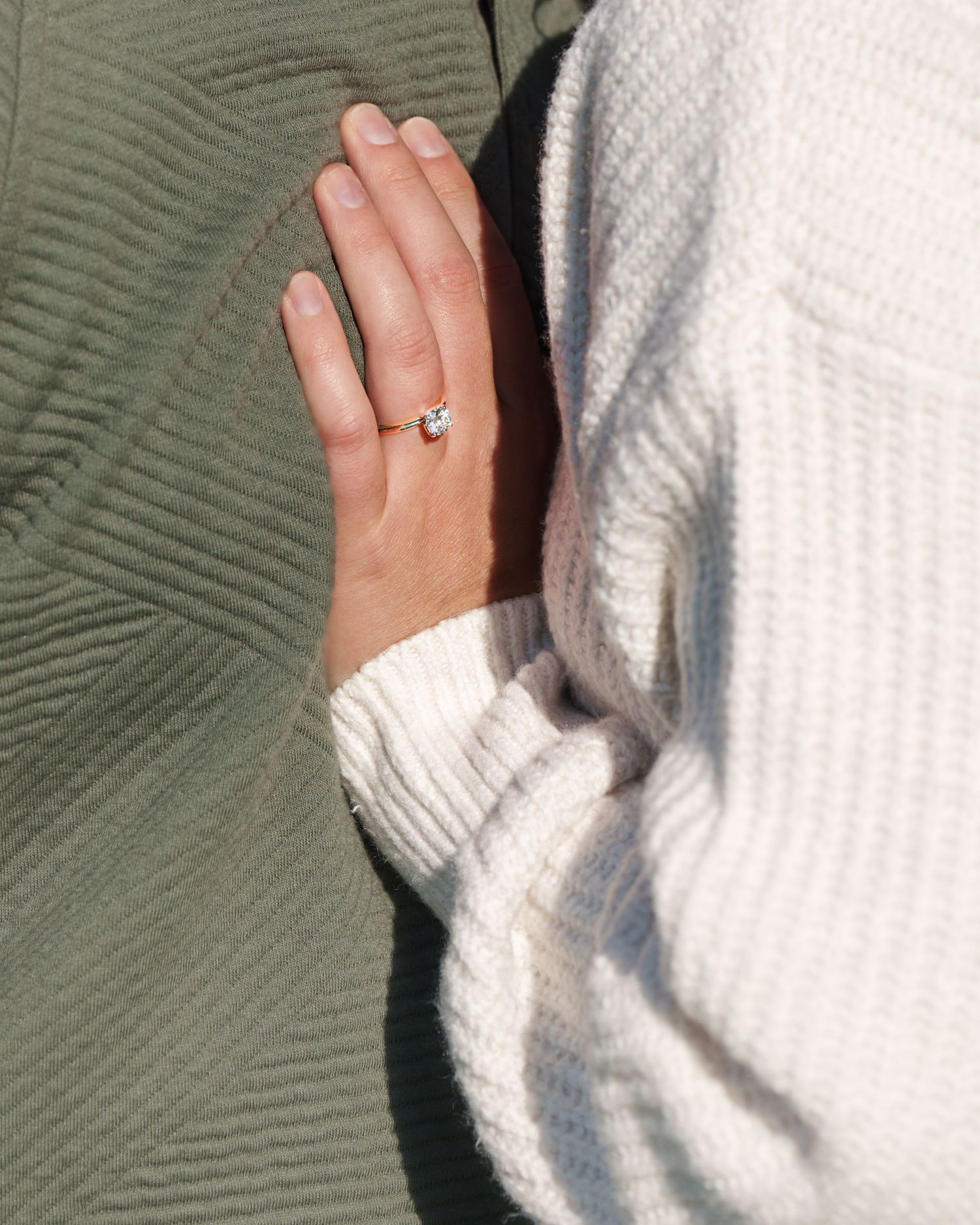 Fv3 Media LLC photography blog - What to wear for your engagement photo session in New England, wedding ring on a Fall day photoshoot