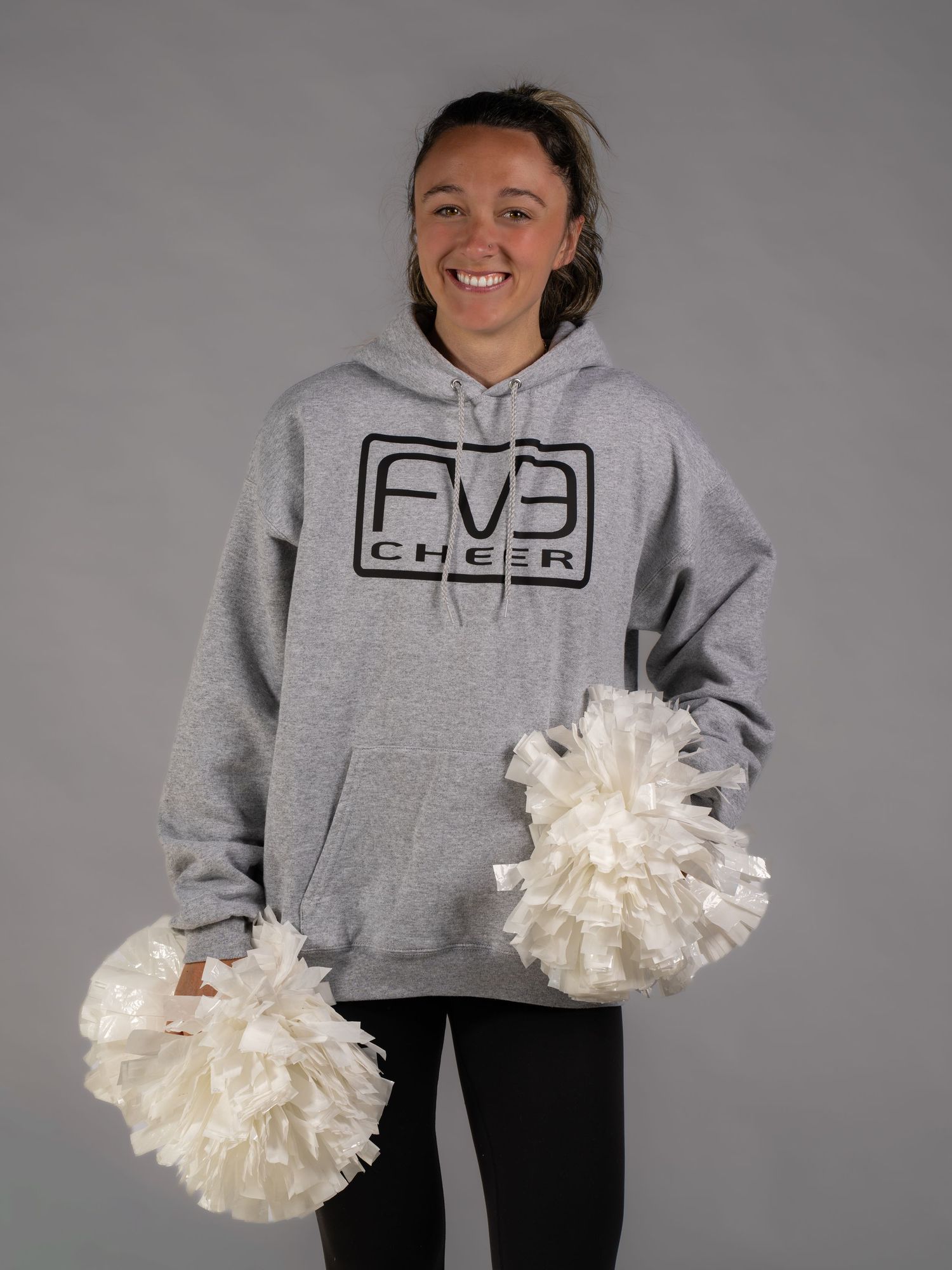 Fv3 Media LLC Merch Store - Sports Sweatshirt Grey Hoodie online store - Cheerleading
