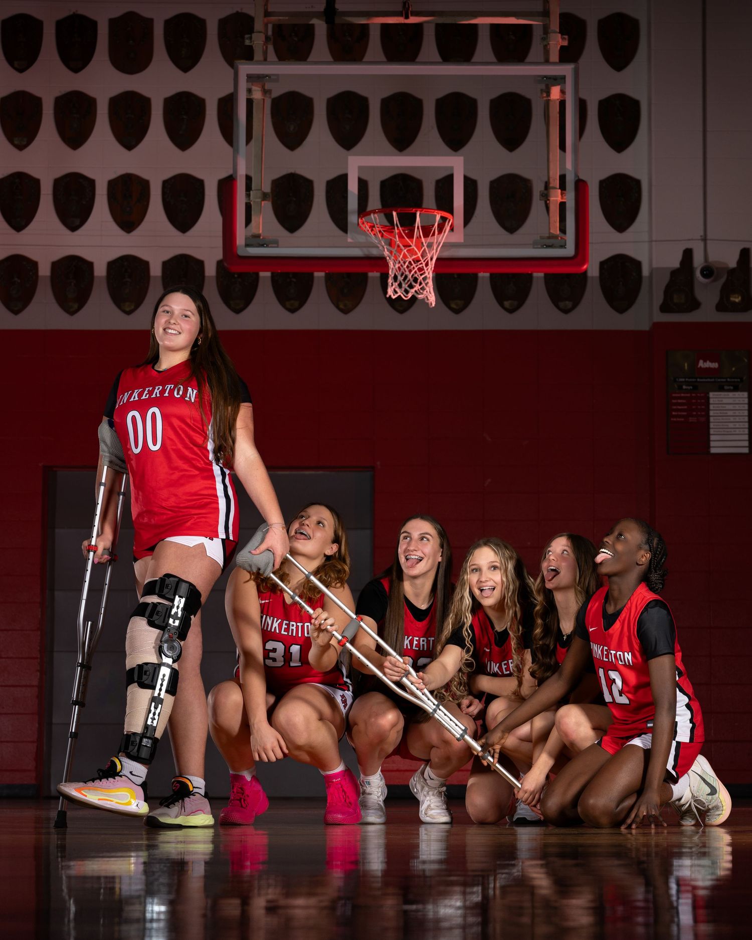 Pinkerton Academy Astros girls Basketball Fv3 Media sports photography Media Day photoshoot and creative portrait session in New Hampshire