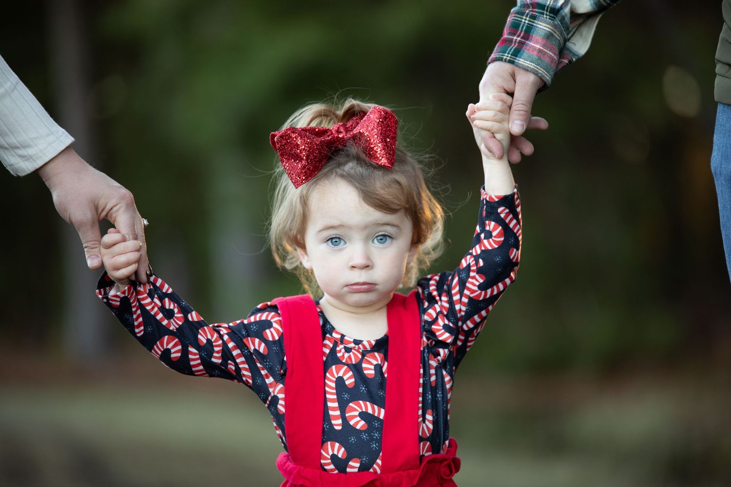 baby girl family portraits, Kadee Christmas Tree Farm, Greenville, Texas photographer