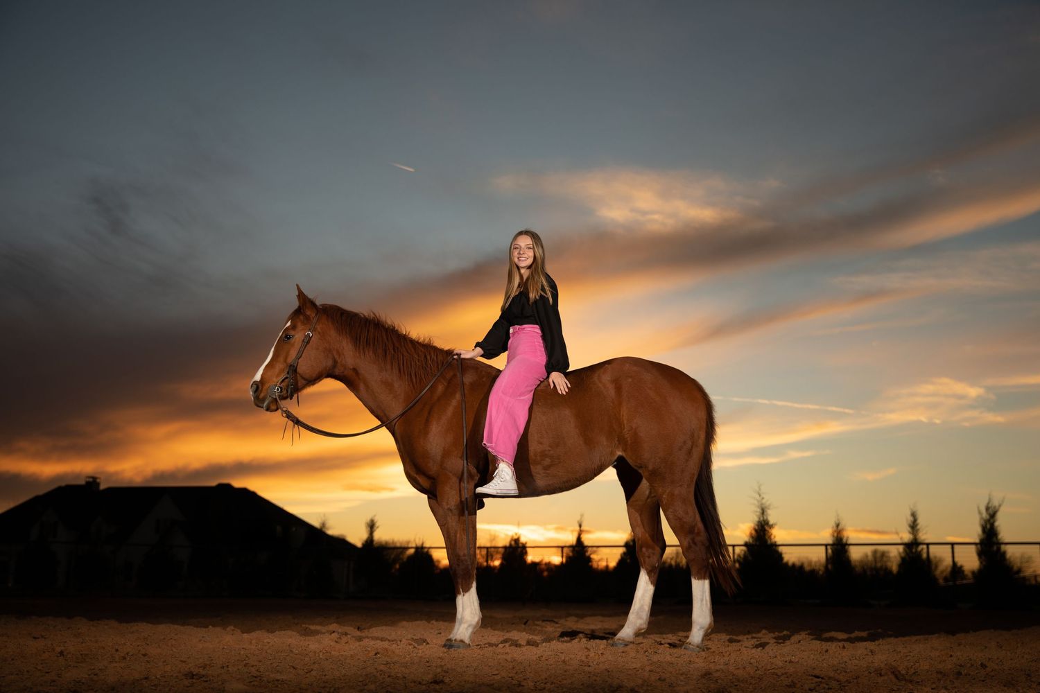 Rockwall equine photographer. Rockwall high school, senior portraits. equestrian, sunset.