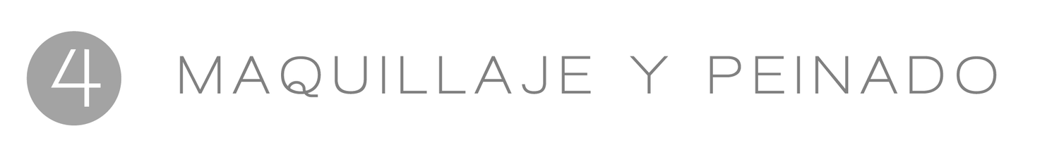 Step 4 makeup and hairstyling section header with elegant minimalist typography for wedding or event planning guide.