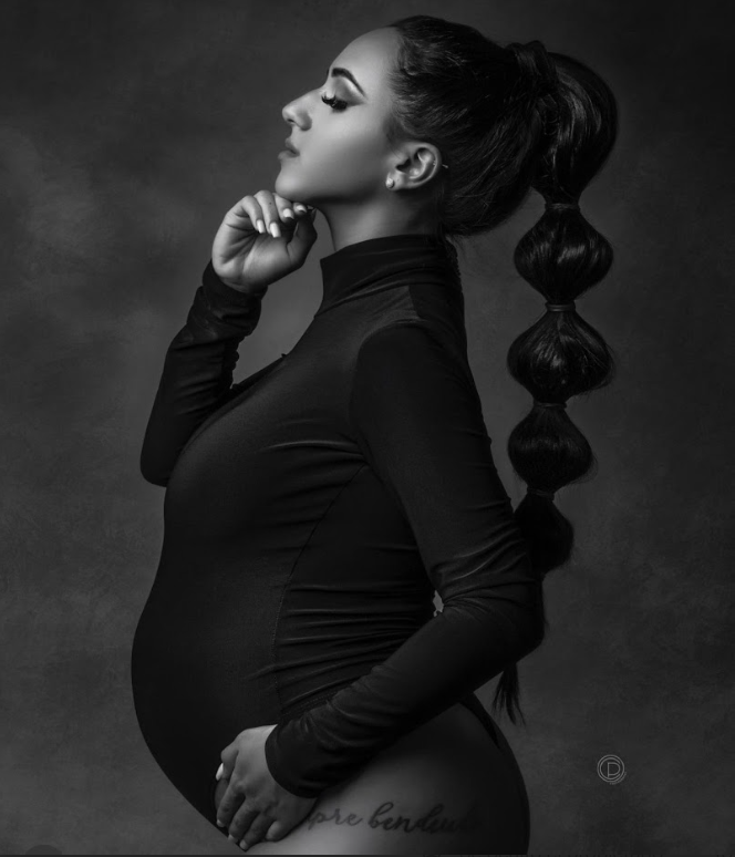 A series of dramatic black and white profile portraits showing an artistic pose against a dark background.