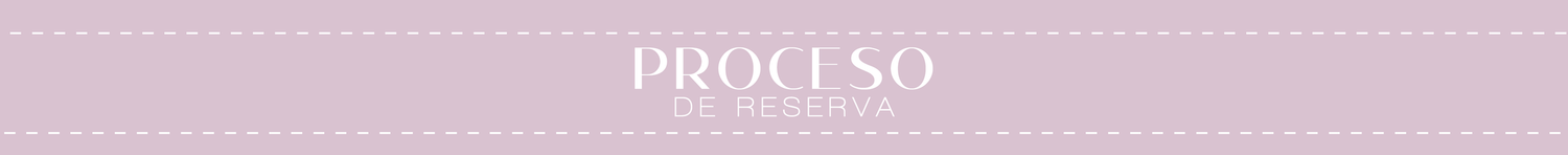 Decorative pink banner with elegant text reading Proceso in white lettering on a soft pastel background.