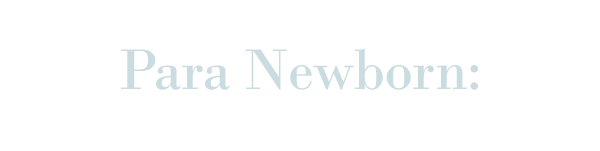 Para Newborn text logo displayed in soft light blue typography on a white background.